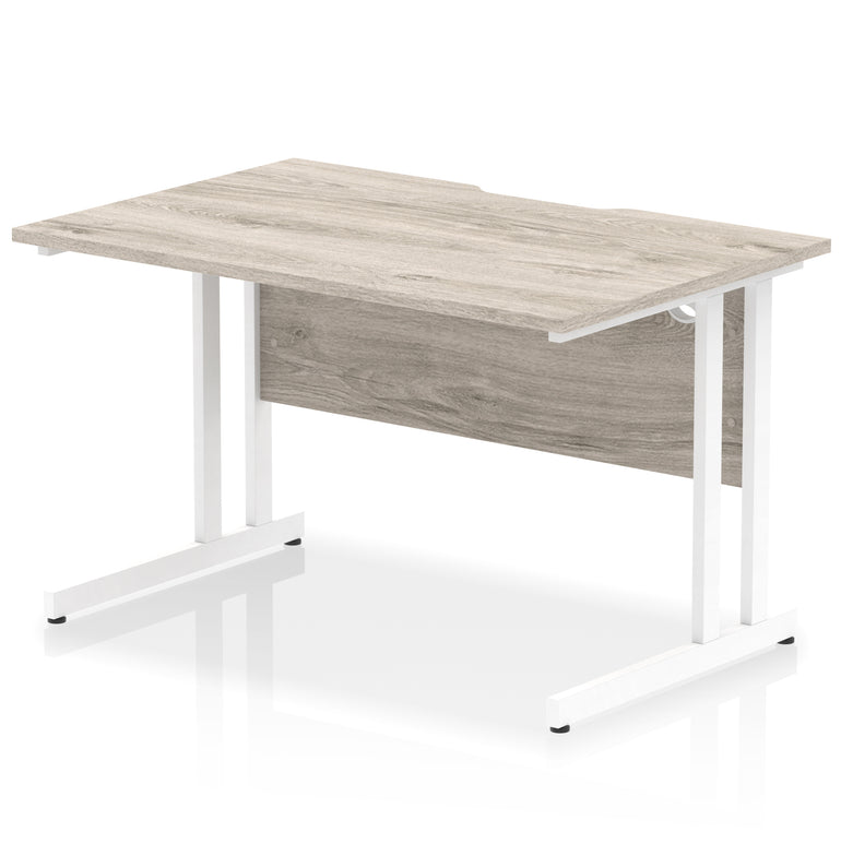 Impulse 1200mm Scalloped Edge Straight Office Desk – Cantilever Legs, Multiple Top & Frame Colours, Durable MFC, 10 Year Warranty, Self Assembly