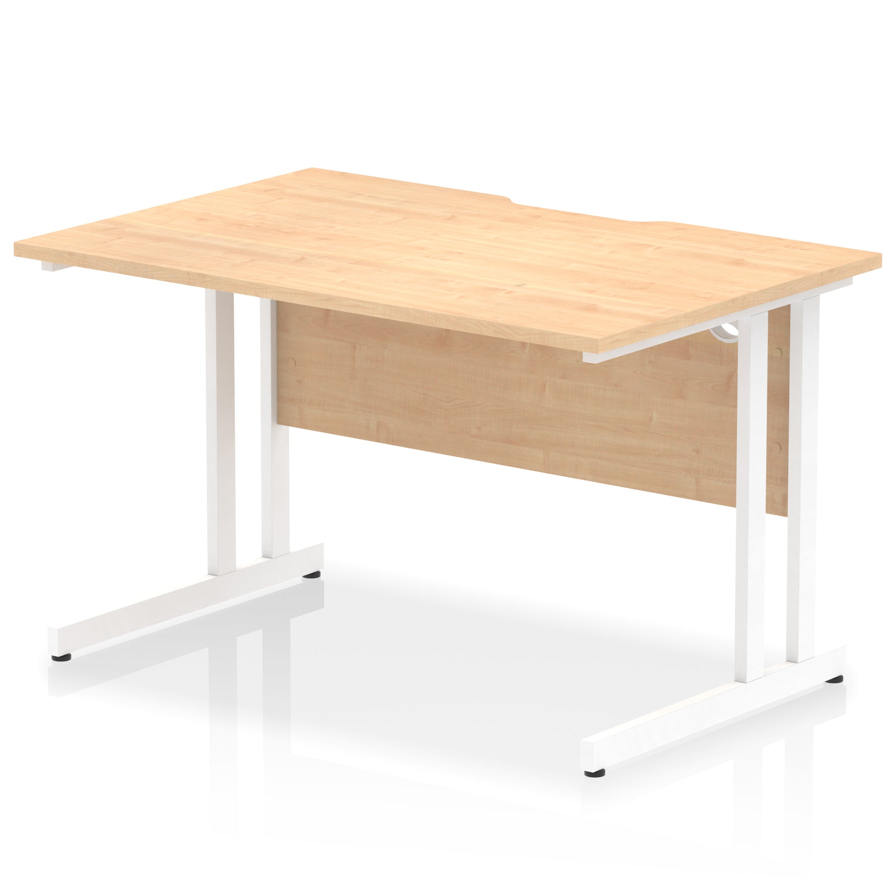 Impulse 1200mm Scalloped Edge Straight Office Desk – Cantilever Legs, Multiple Top & Frame Colours, Durable MFC, 10 Year Warranty, Self Assembly