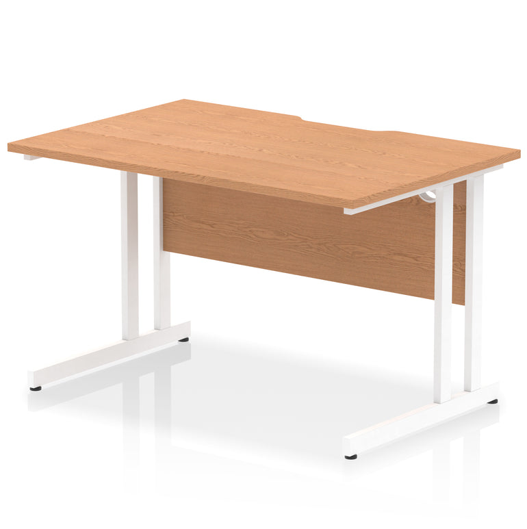 Impulse 1200mm Scalloped Edge Straight Office Desk – Cantilever Legs, Multiple Top & Frame Colours, Durable MFC, 10 Year Warranty, Self Assembly