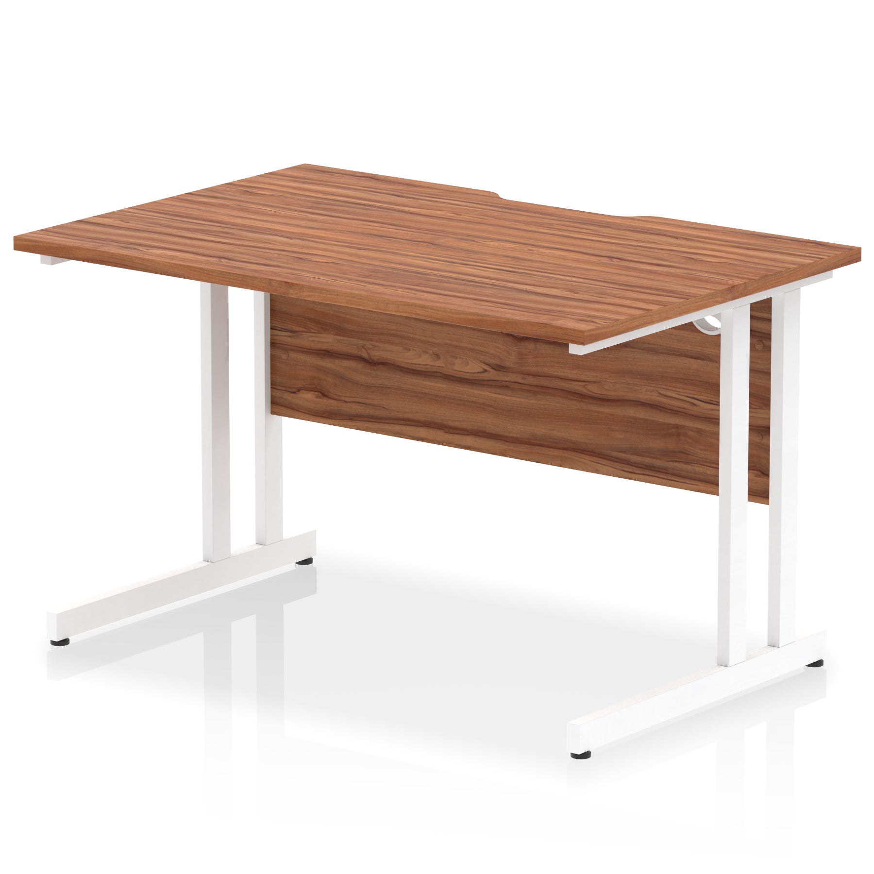 Impulse 1200mm Scalloped Edge Straight Office Desk – Cantilever Legs, Multiple Top & Frame Colours, Durable MFC, 10 Year Warranty, Self Assembly