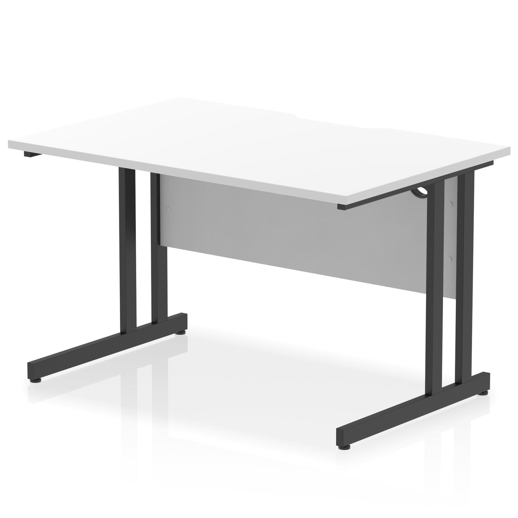 Impulse 1200mm Scalloped Edge Straight Office Desk – Cantilever Legs, Multiple Top & Frame Colours, Durable MFC, 10 Year Warranty, Self Assembly