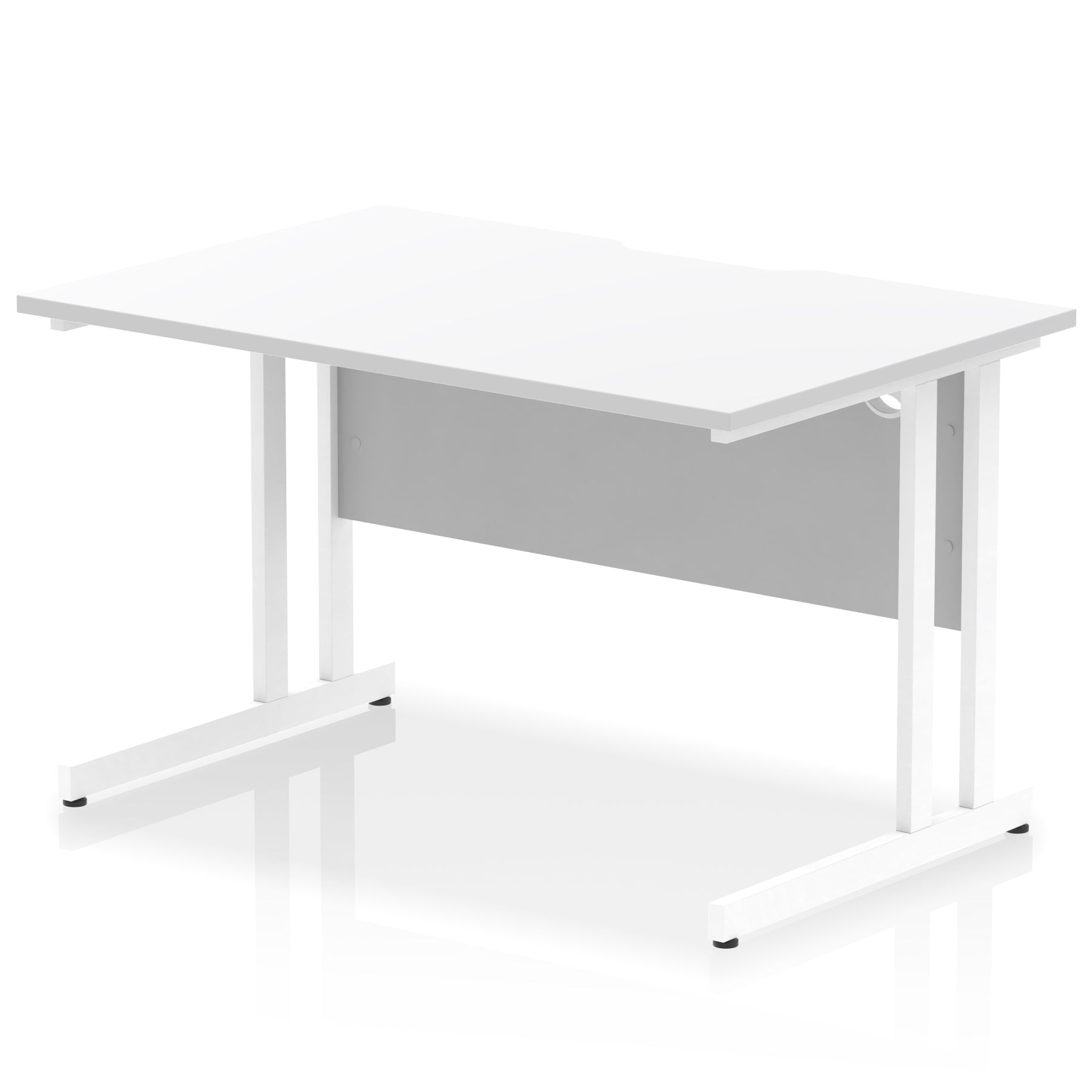 Impulse 1200mm Scalloped Edge Straight Office Desk – Cantilever Legs, Multiple Top & Frame Colours, Durable MFC, 10 Year Warranty, Self Assembly