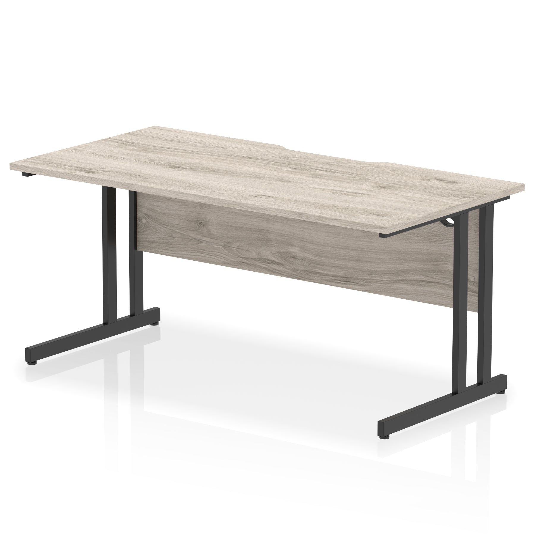 Impulse 1600mm Scalloped Edge Straight Office Desk – Cantilever Leg, Multiple Top & Leg Colours, MFC, Self Assembly, 10 Year Warranty