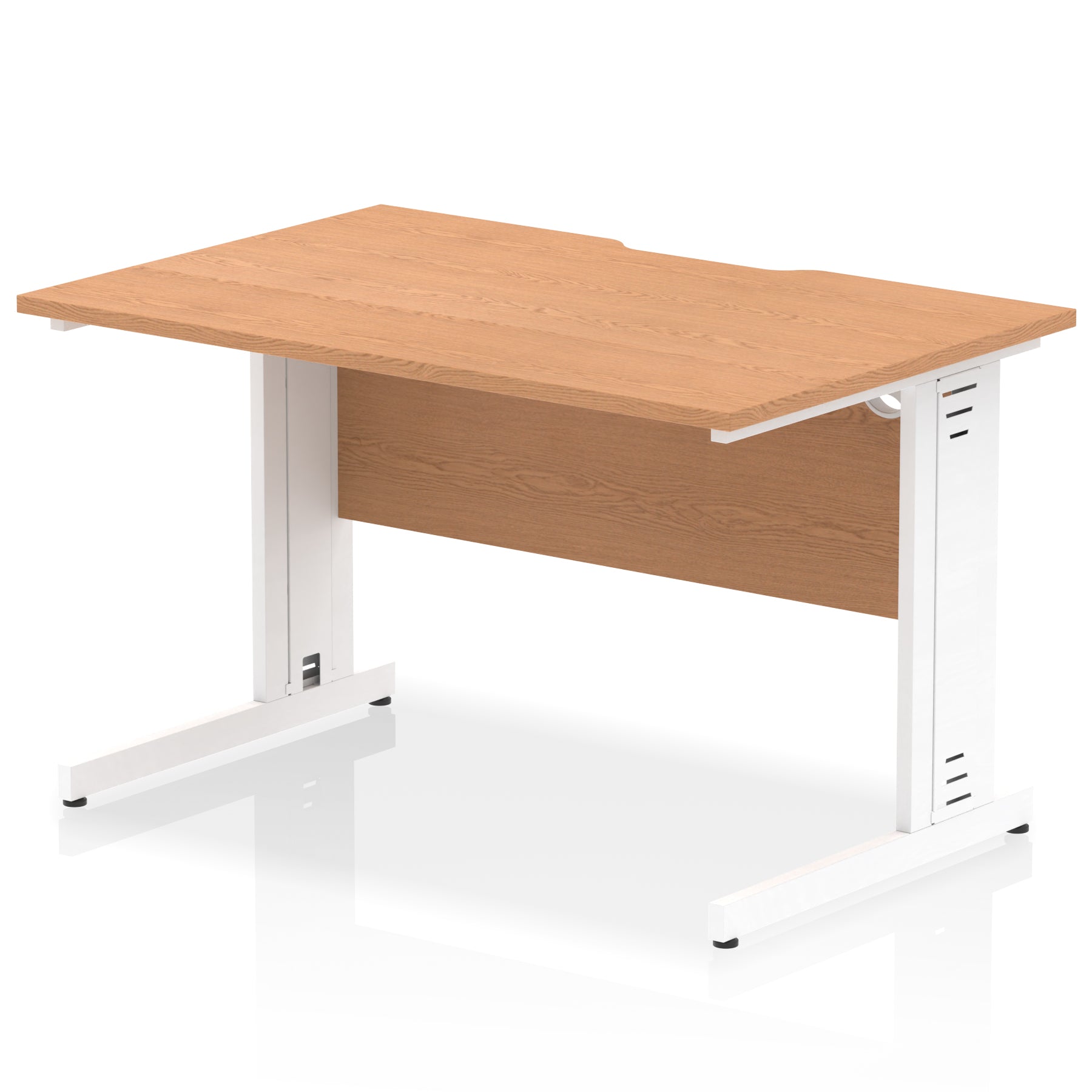 Impulse 1200mm Scalloped Edge Straight Office Desk with Cable Managed Legs, Multiple Desktop & Leg Colours, MFC, Self Assembly, 10 Year Warranty