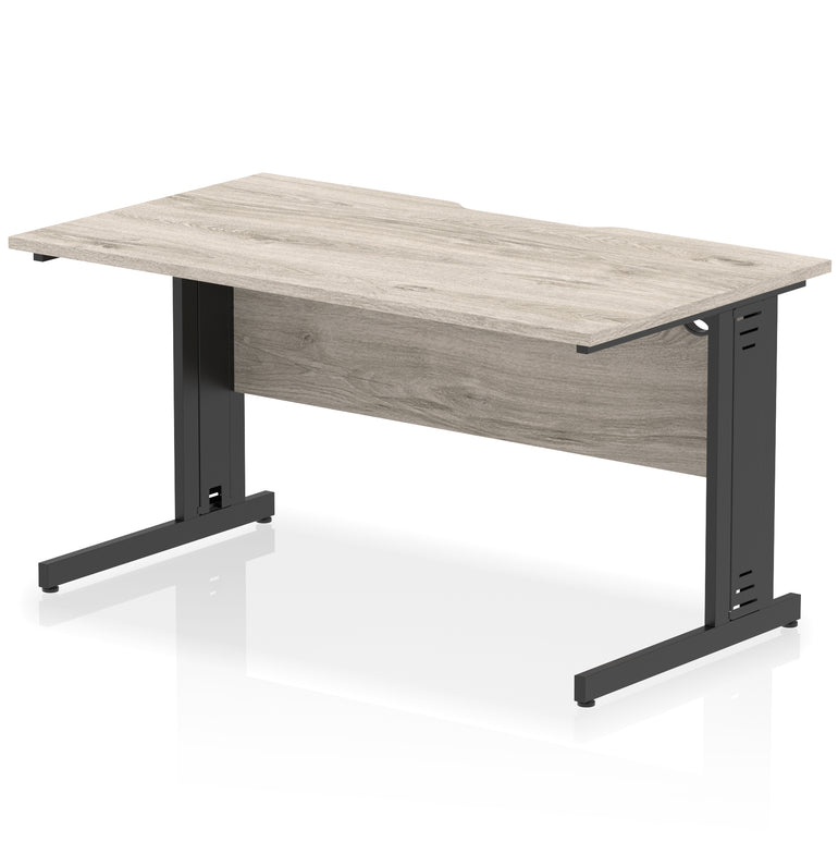 Impulse 1400mm Scalloped Edge Office Desk – Cable Managed Legs, Multiple Top & Frame Colours, Durable MFC, Self Assembly, 10 Year Warranty