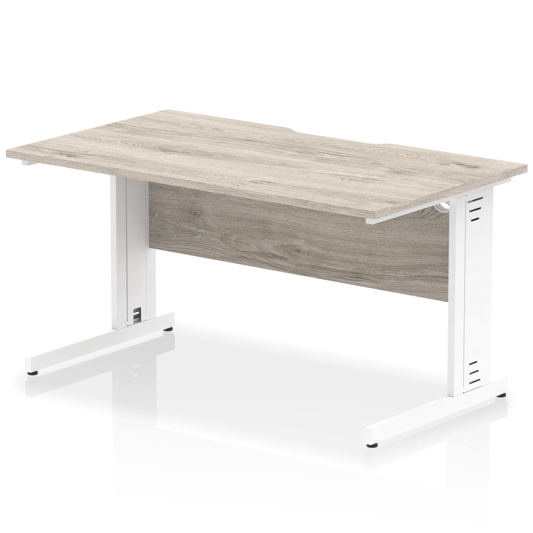 Impulse 1400mm Scalloped Edge Office Desk – Cable Managed Legs, Multiple Top & Frame Colours, Durable MFC, Self Assembly, 10 Year Warranty