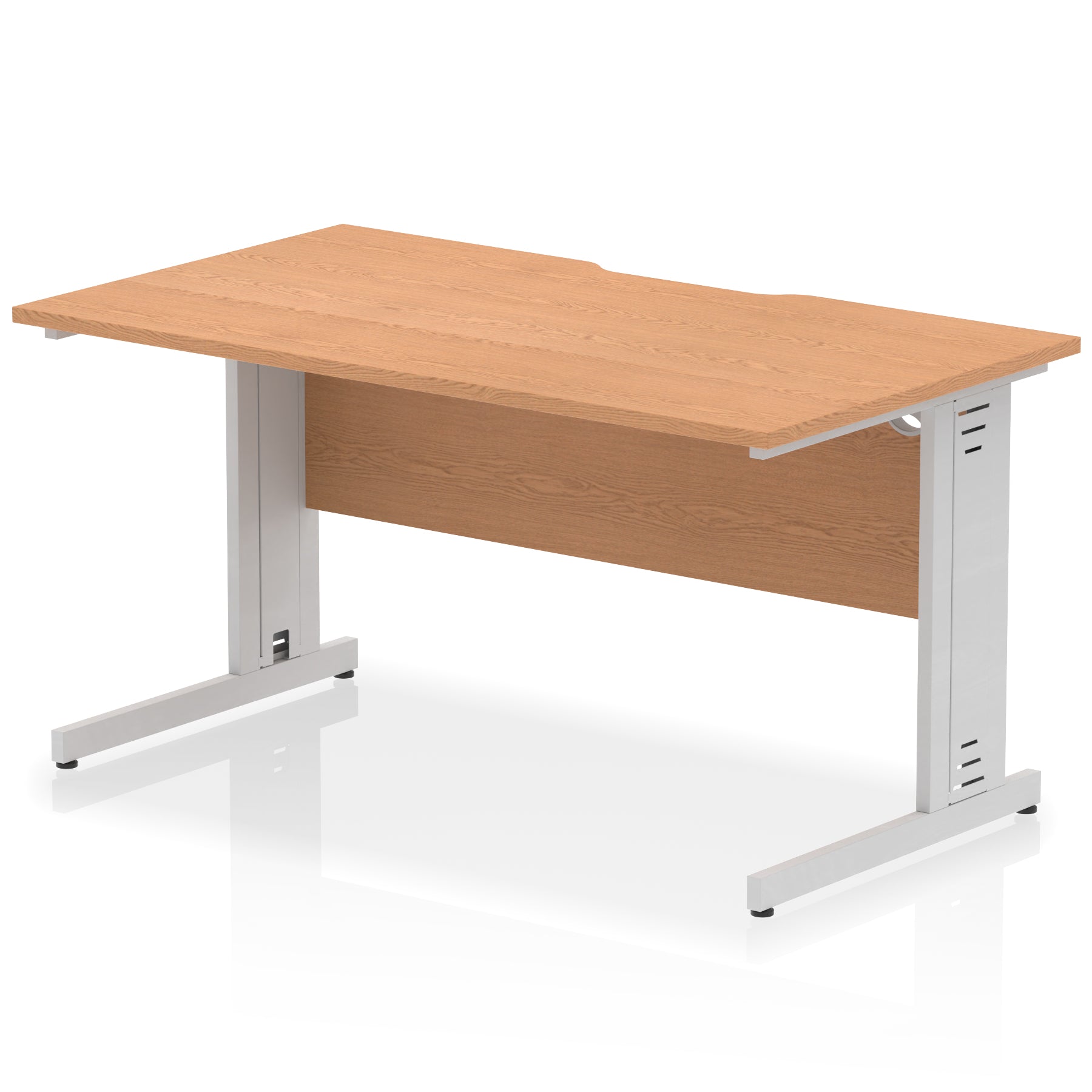 Impulse 1400mm Scalloped Edge Office Desk – Cable Managed Legs, Multiple Top & Frame Colours, Durable MFC, Self Assembly, 10 Year Warranty
