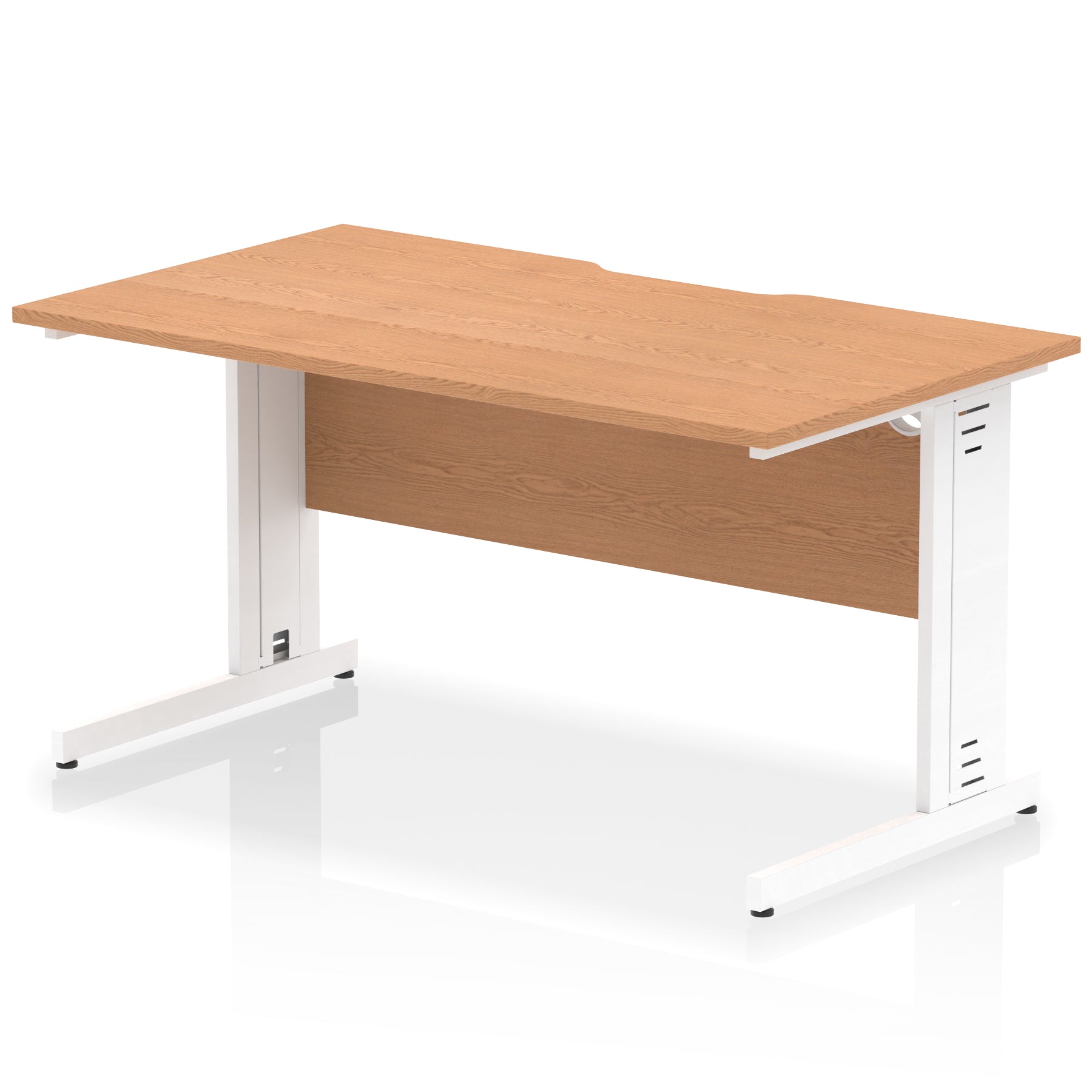 Impulse 1400mm Scalloped Edge Office Desk – Cable Managed Legs, Multiple Top & Frame Colours, Durable MFC, Self Assembly, 10 Year Warranty