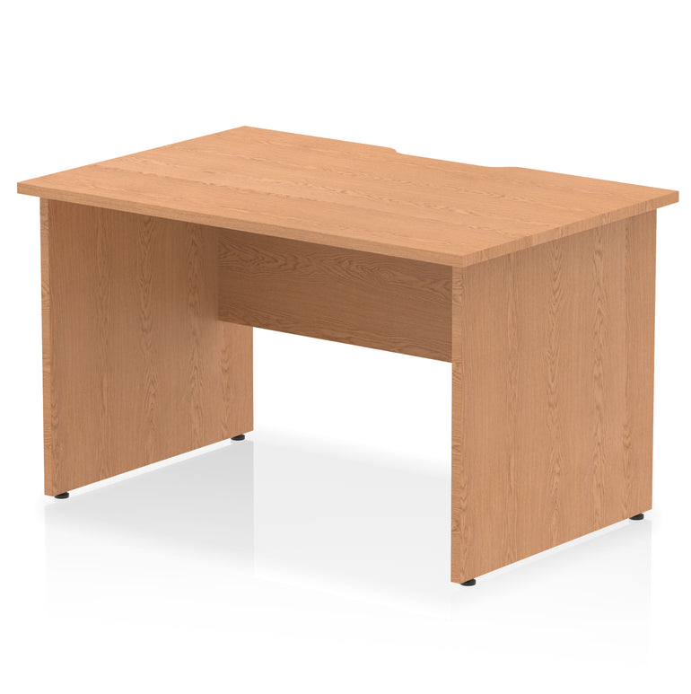 Impulse 1200mm Scalloped Edge Straight Desk with Panel End Legs – Multiple Top & Leg Colours – Durable MFC – 10 Year Warranty – Self Assembly