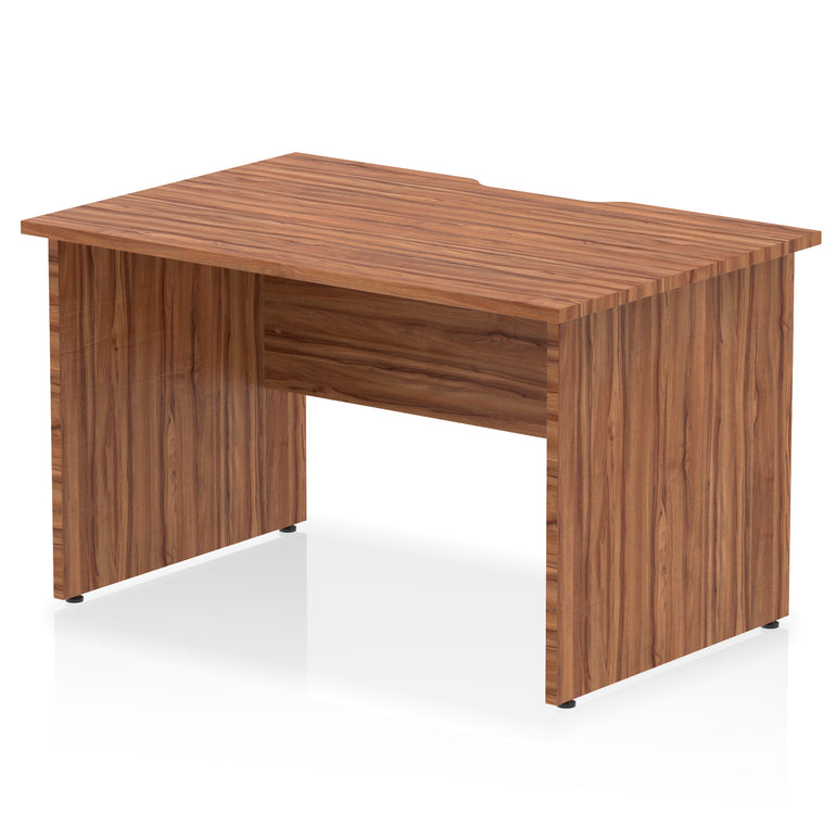 Impulse 1200mm Scalloped Edge Straight Desk with Panel End Legs – Multiple Top & Leg Colours – Durable MFC – 10 Year Warranty – Self Assembly