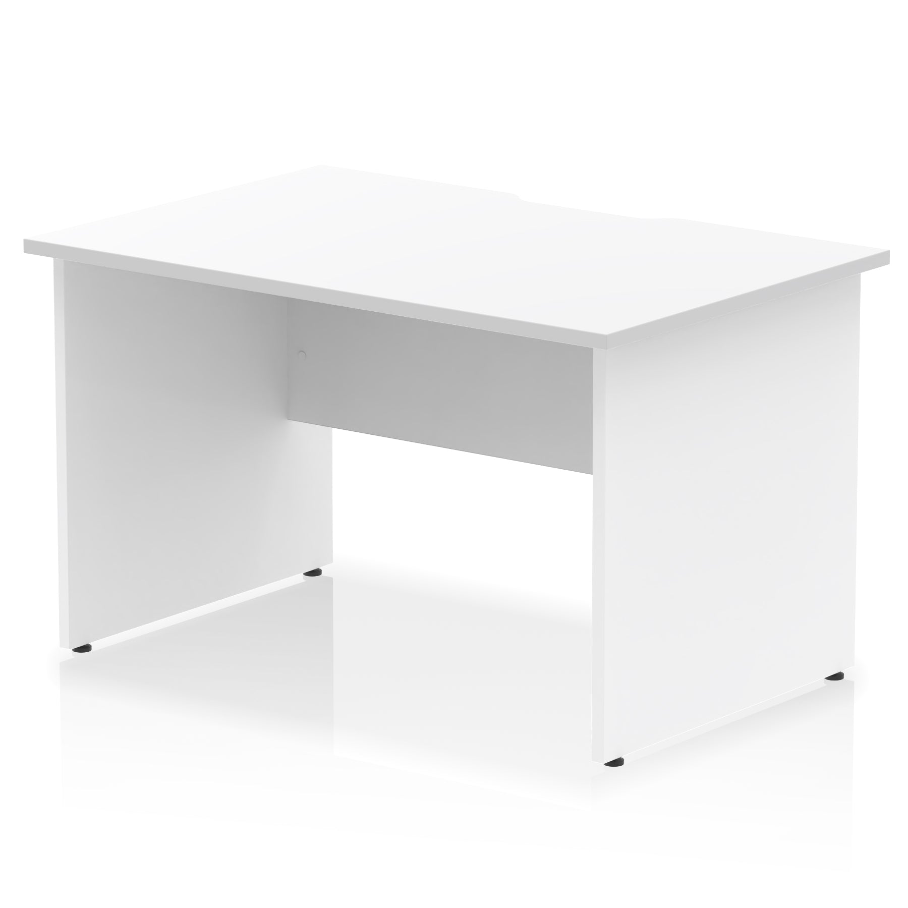 Impulse 1200mm Scalloped Edge Straight Desk with Panel End Legs – Multiple Top & Leg Colours – Durable MFC – 10 Year Warranty – Self Assembly