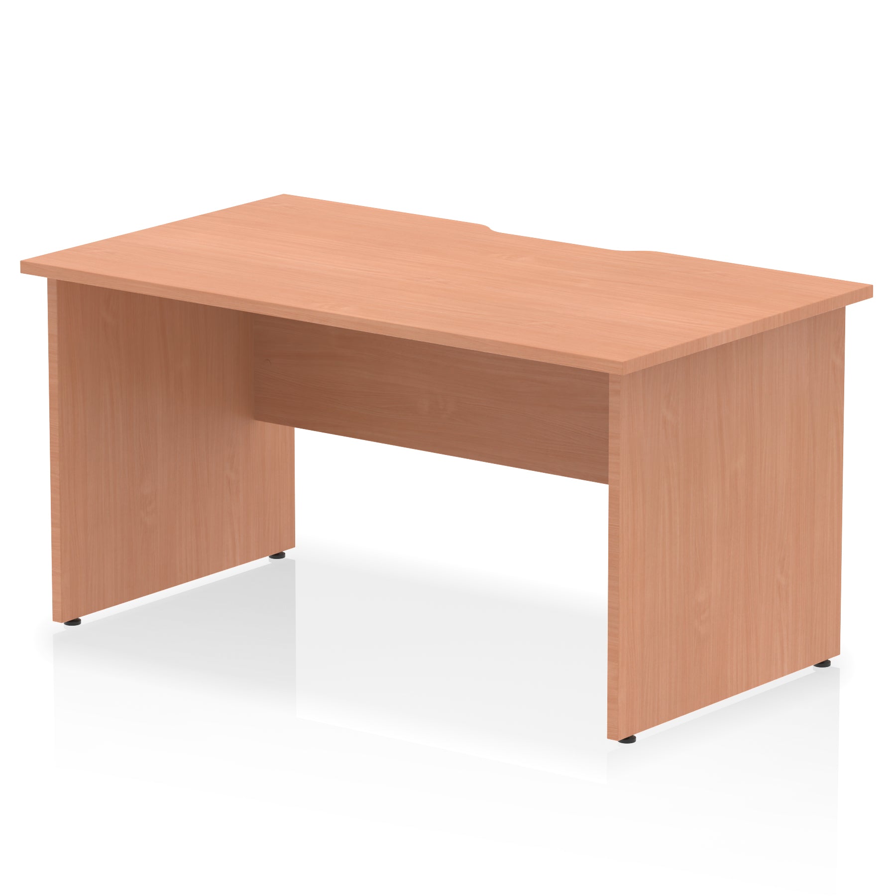Impulse 1400mm Scalloped Edge Straight Desk with Panel End Legs, Multiple Desktop & Leg Colours, Durable MFC, Self-Assembly, 10 Year Warranty – Office or Home Use