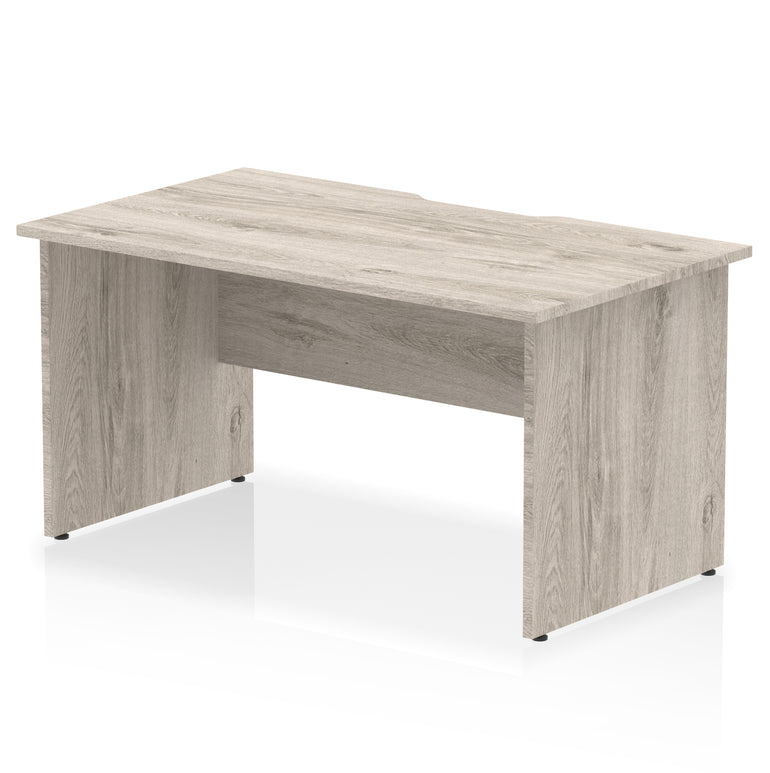 Impulse 1400mm Scalloped Edge Straight Desk with Panel End Legs, Multiple Desktop & Leg Colours, Durable MFC, Self-Assembly, 10 Year Warranty – Office or Home Use