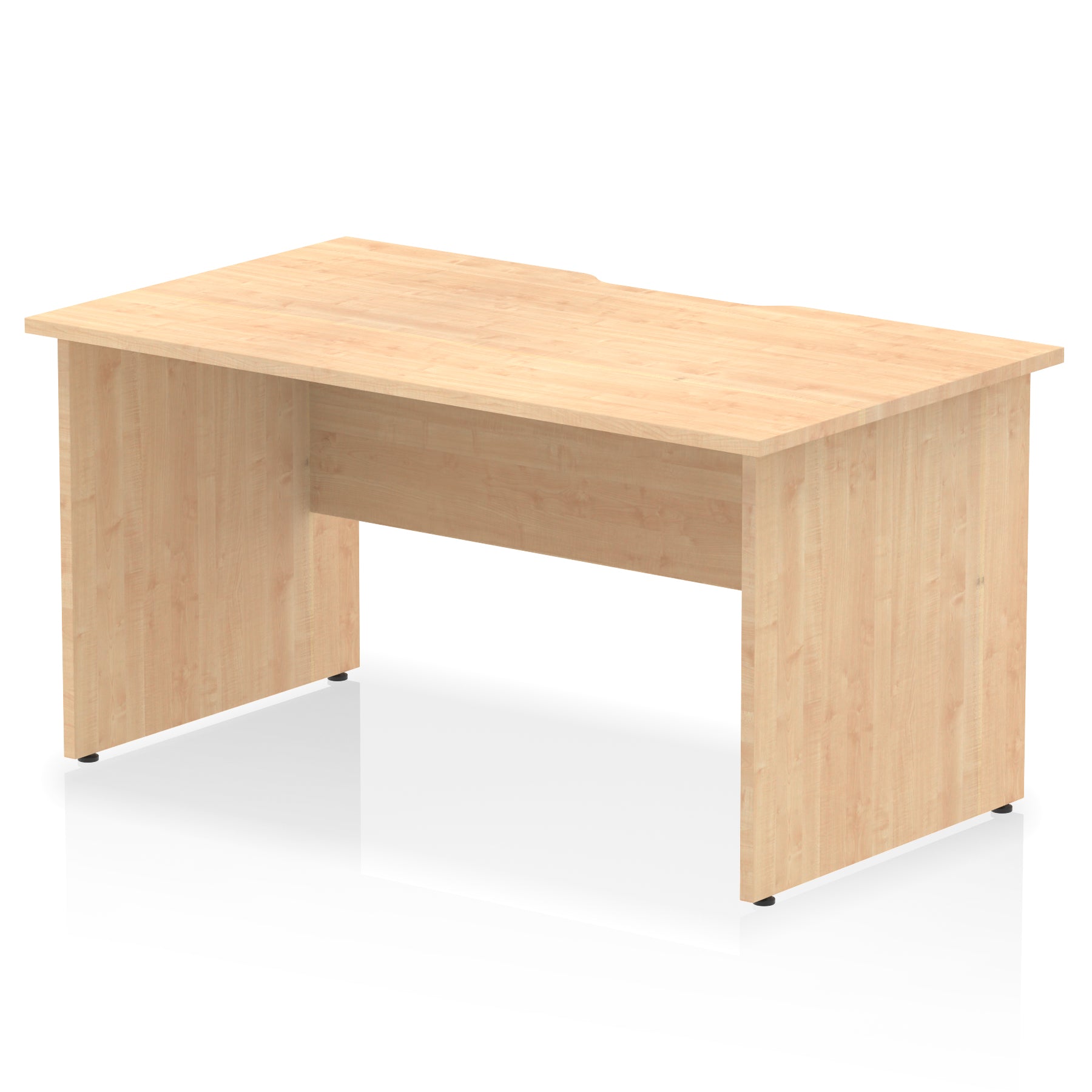 Impulse 1400mm Scalloped Edge Straight Desk with Panel End Legs, Multiple Desktop & Leg Colours, Durable MFC, Self-Assembly, 10 Year Warranty – Office or Home Use