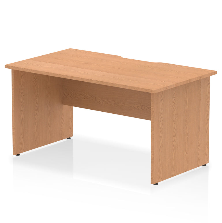 Impulse 1400mm Scalloped Edge Straight Desk with Panel End Legs, Multiple Desktop & Leg Colours, Durable MFC, Self-Assembly, 10 Year Warranty – Office or Home Use