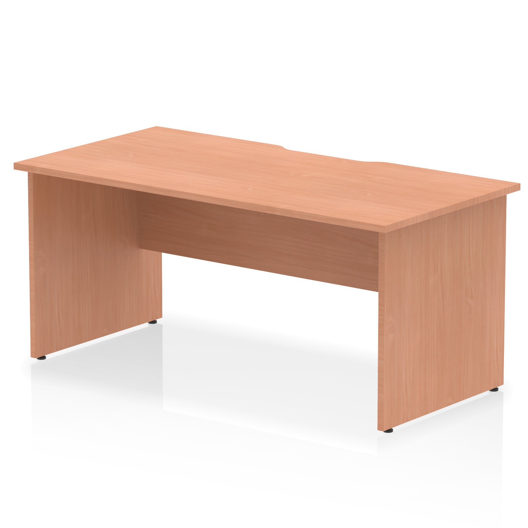 Impulse 1600mm Scalloped Edge Straight Office Desk with Panel End Legs, Multiple Top & Leg Colour Options, Durable MFC, 10 Year Warranty, Self-Assembly – Modern Workstation