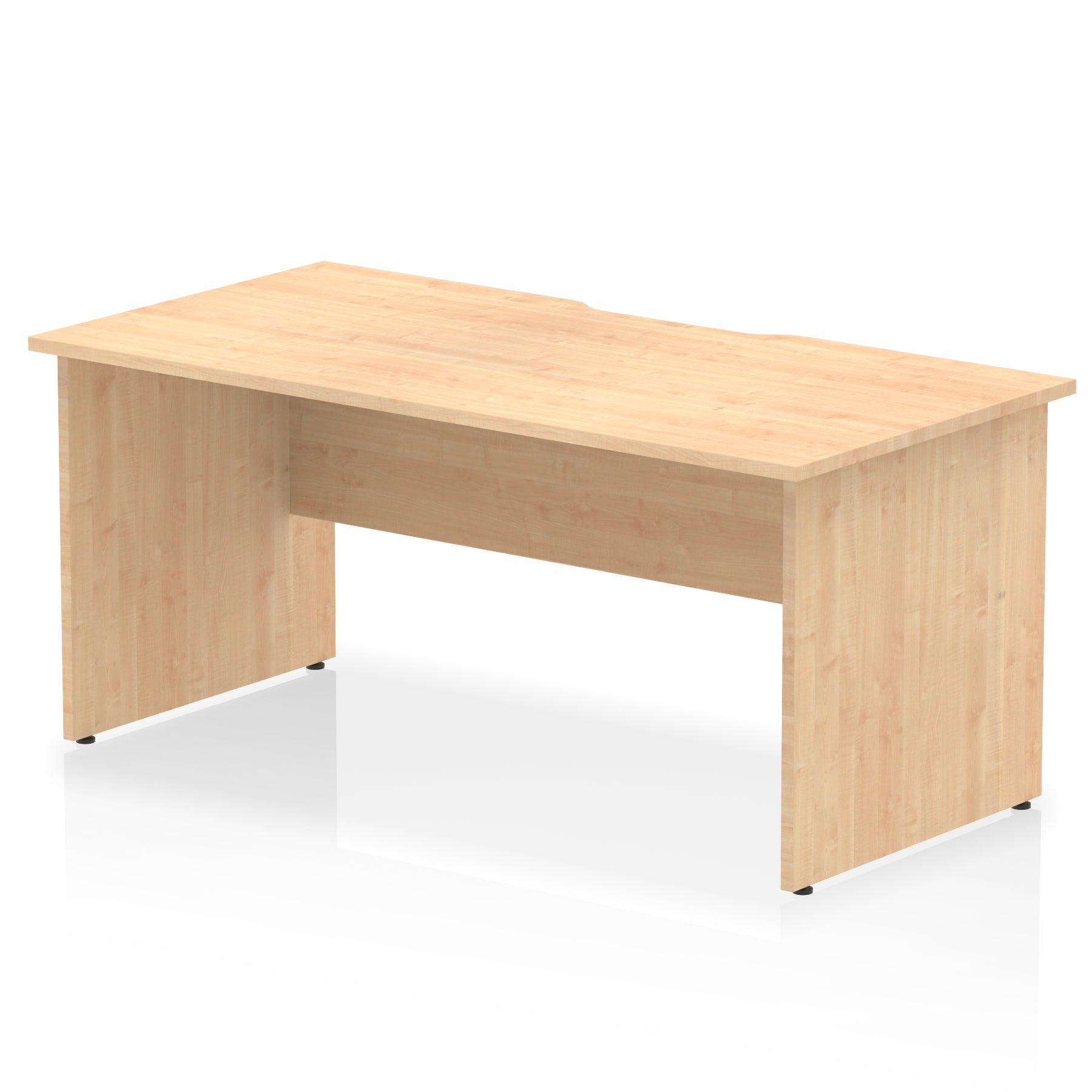 Impulse 1600mm Scalloped Edge Straight Office Desk with Panel End Legs, Multiple Top & Leg Colour Options, Durable MFC, 10 Year Warranty, Self-Assembly – Modern Workstation