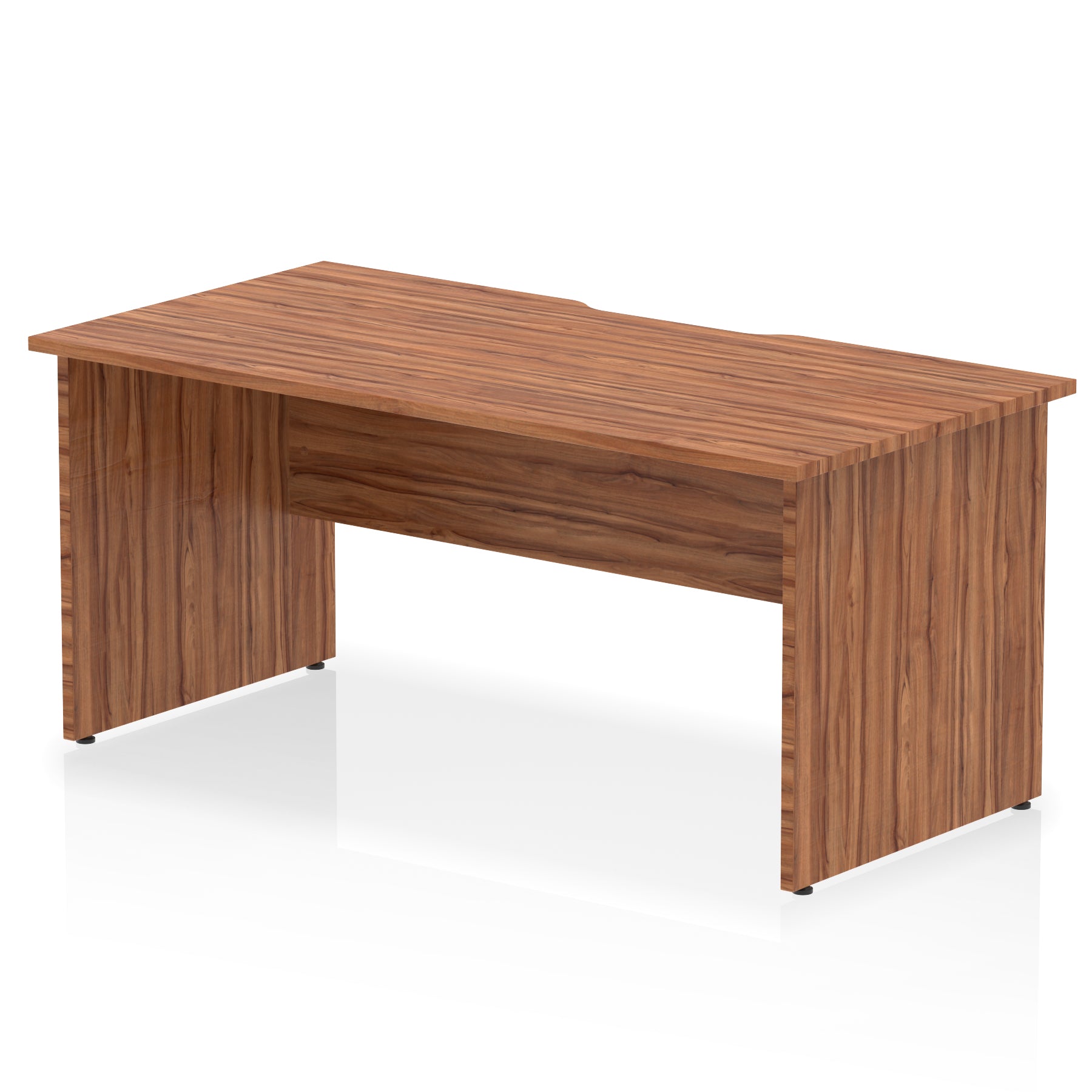 Impulse 1600mm Scalloped Edge Straight Office Desk with Panel End Legs, Multiple Top & Leg Colour Options, Durable MFC, 10 Year Warranty, Self-Assembly – Modern Workstation