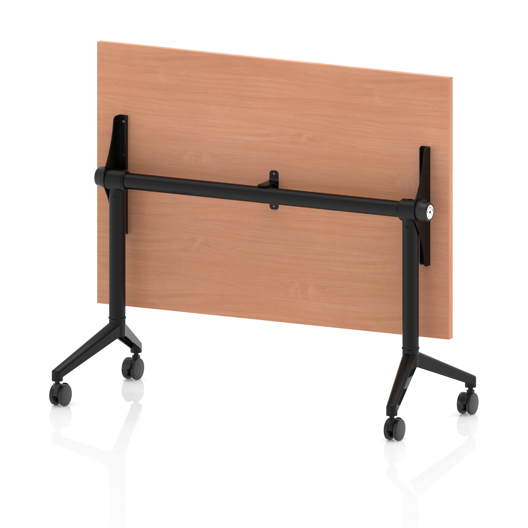 Impulse Plus Flip Top Rectangular Table for Office – 1200-1800mm Width, Multiple Top Colours & Foot Finishes, Durable MFC, Self-Assembly, 5 Year Warranty
