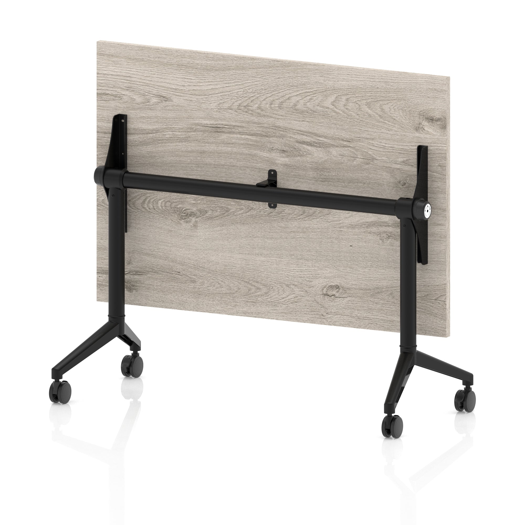 Impulse Plus Flip Top Rectangular Table for Office – 1200-1800mm Width, Multiple Top Colours & Foot Finishes, Durable MFC, Self-Assembly, 5 Year Warranty