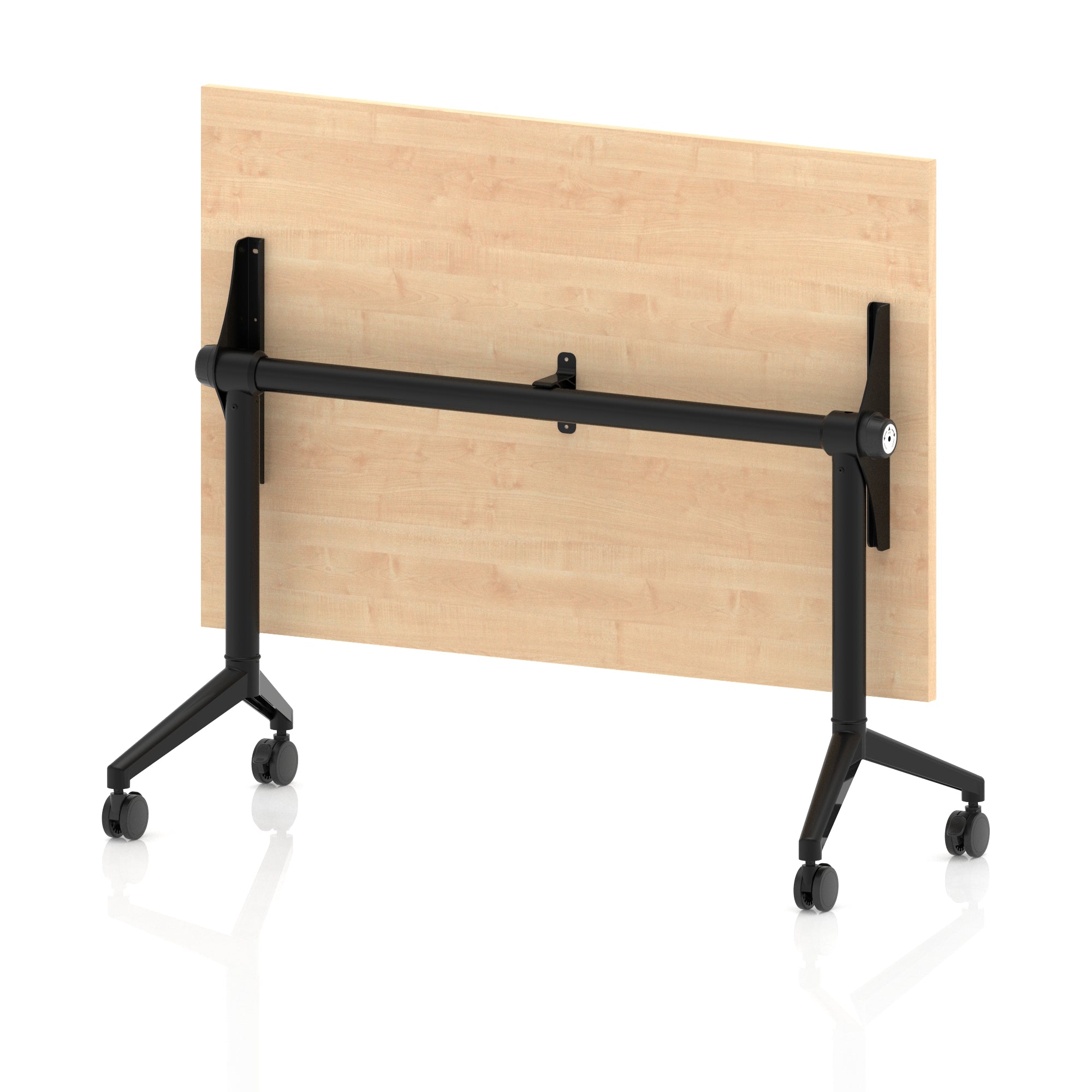 Impulse Plus Flip Top Rectangular Table for Office – 1200-1800mm Width, Multiple Top Colours & Foot Finishes, Durable MFC, Self-Assembly, 5 Year Warranty