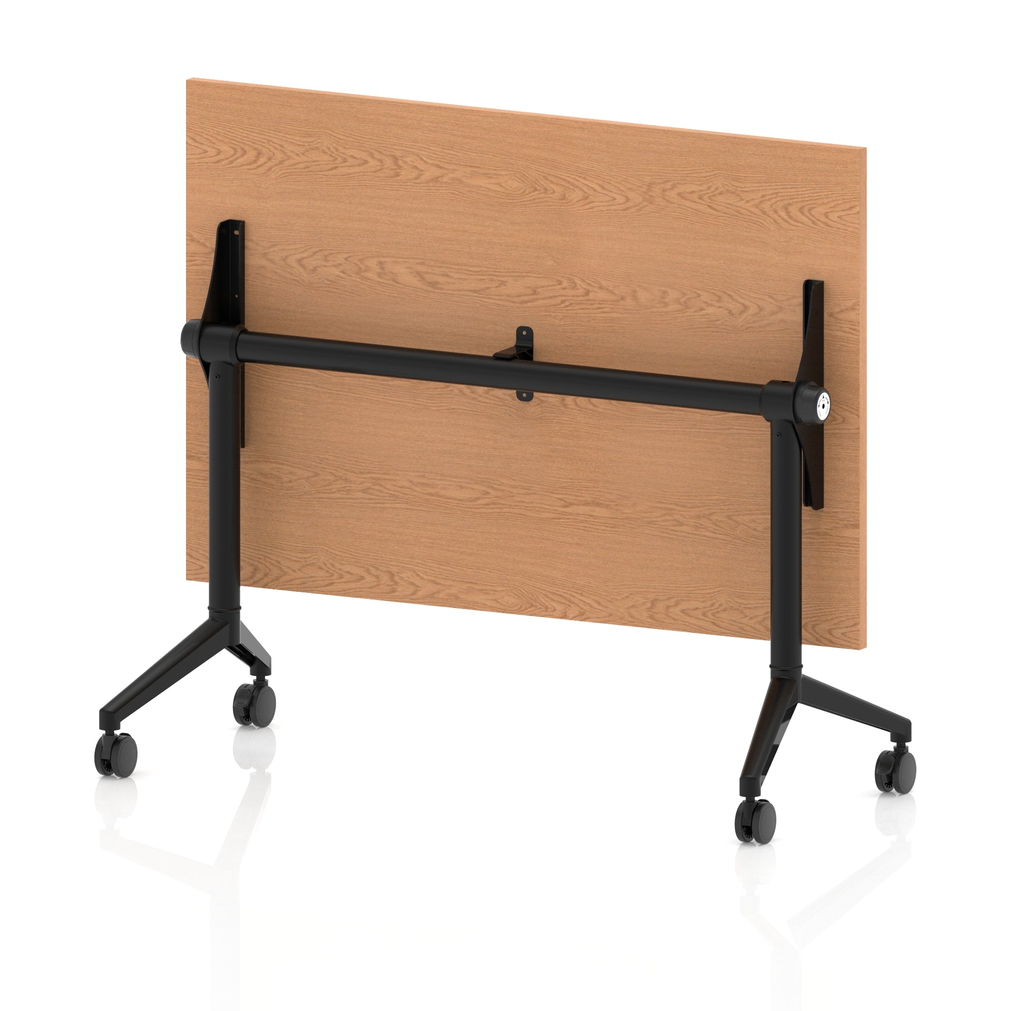 Impulse Plus Flip Top Rectangular Table for Office – 1200-1800mm Width, Multiple Top Colours & Foot Finishes, Durable MFC, Self-Assembly, 5 Year Warranty