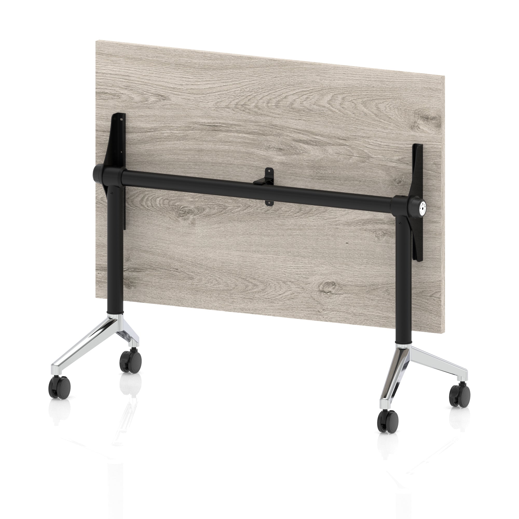 Impulse Plus Flip Top Rectangular Table for Office – 1200-1800mm Width, Multiple Top Colours & Foot Finishes, Durable MFC, Self-Assembly, 5 Year Warranty