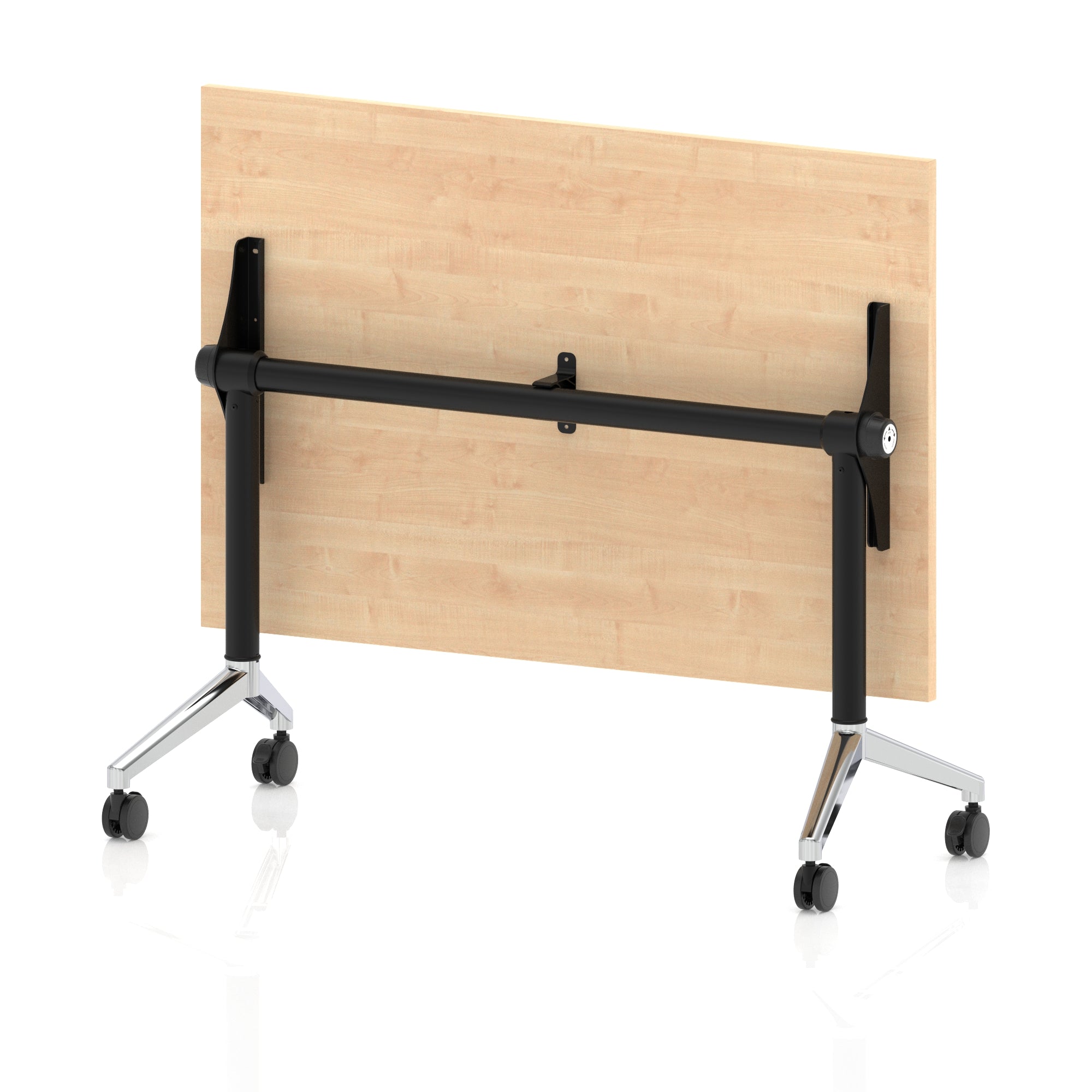 Impulse Plus Flip Top Rectangular Table for Office – 1200-1800mm Width, Multiple Top Colours & Foot Finishes, Durable MFC, Self-Assembly, 5 Year Warranty