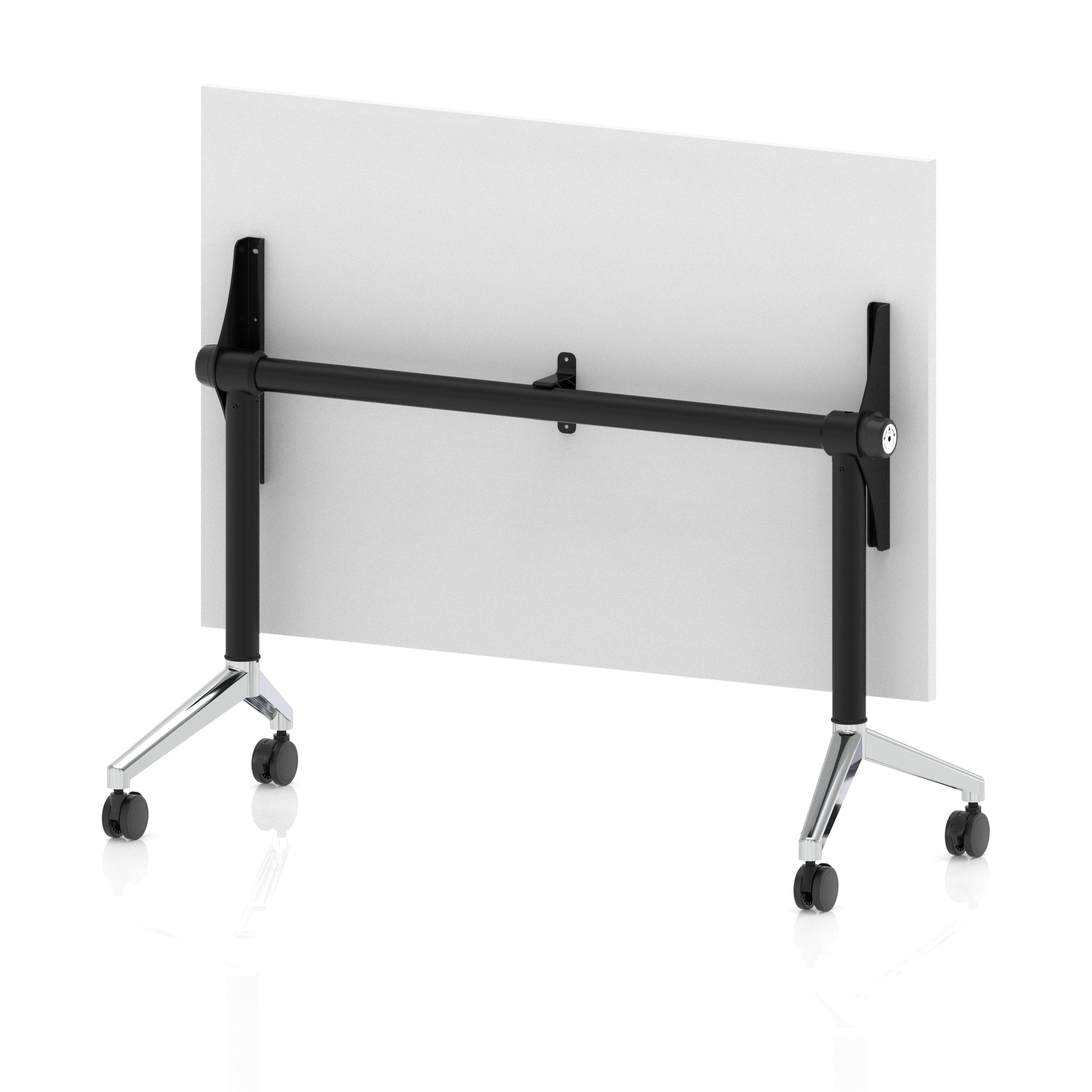 Impulse Plus Flip Top Rectangular Table for Office – 1200-1800mm Width, Multiple Top Colours & Foot Finishes, Durable MFC, Self-Assembly, 5 Year Warranty