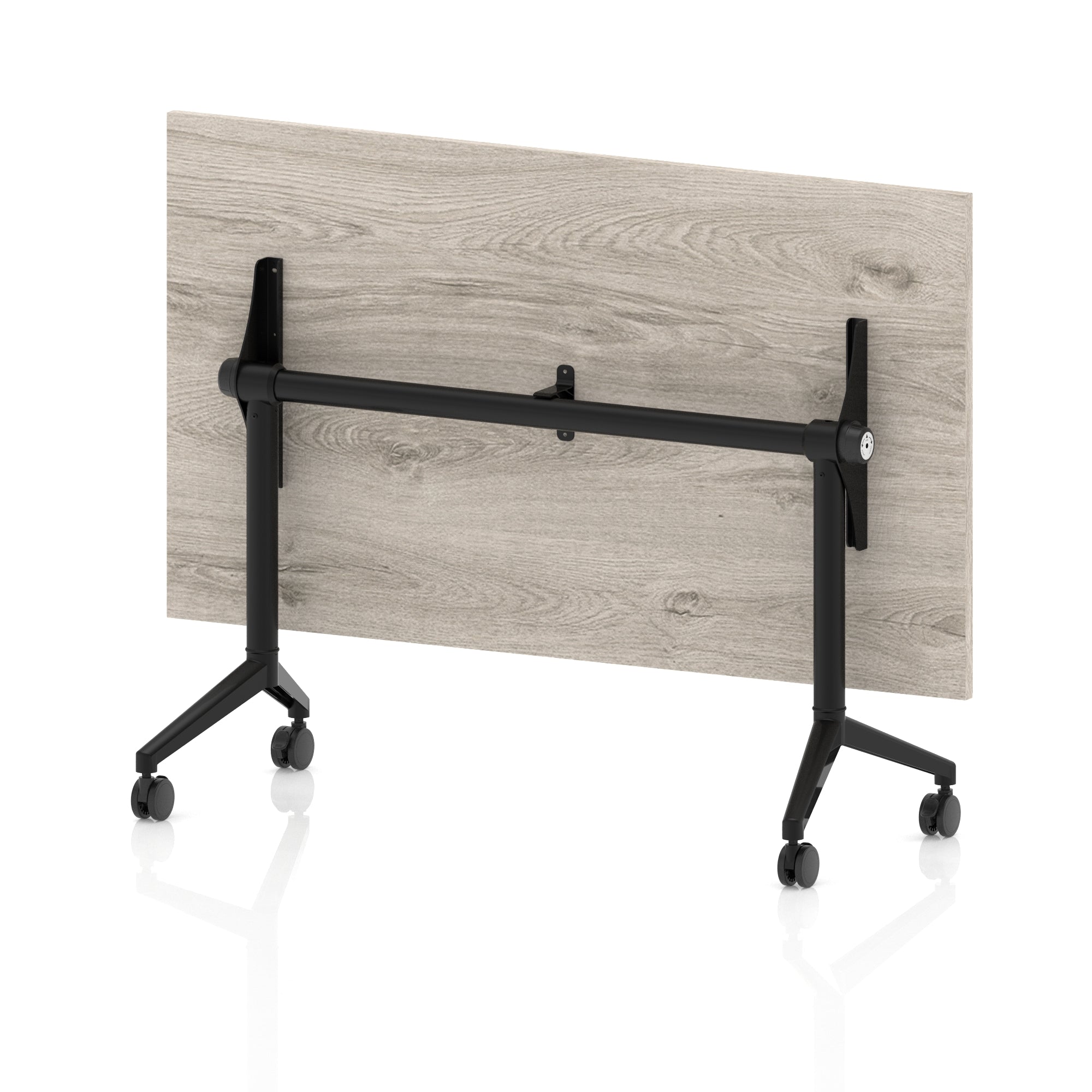 Impulse Plus Flip Top Rectangular Table for Office – 1200-1800mm Width, Multiple Top Colours & Foot Finishes, Durable MFC, Self-Assembly, 5 Year Warranty
