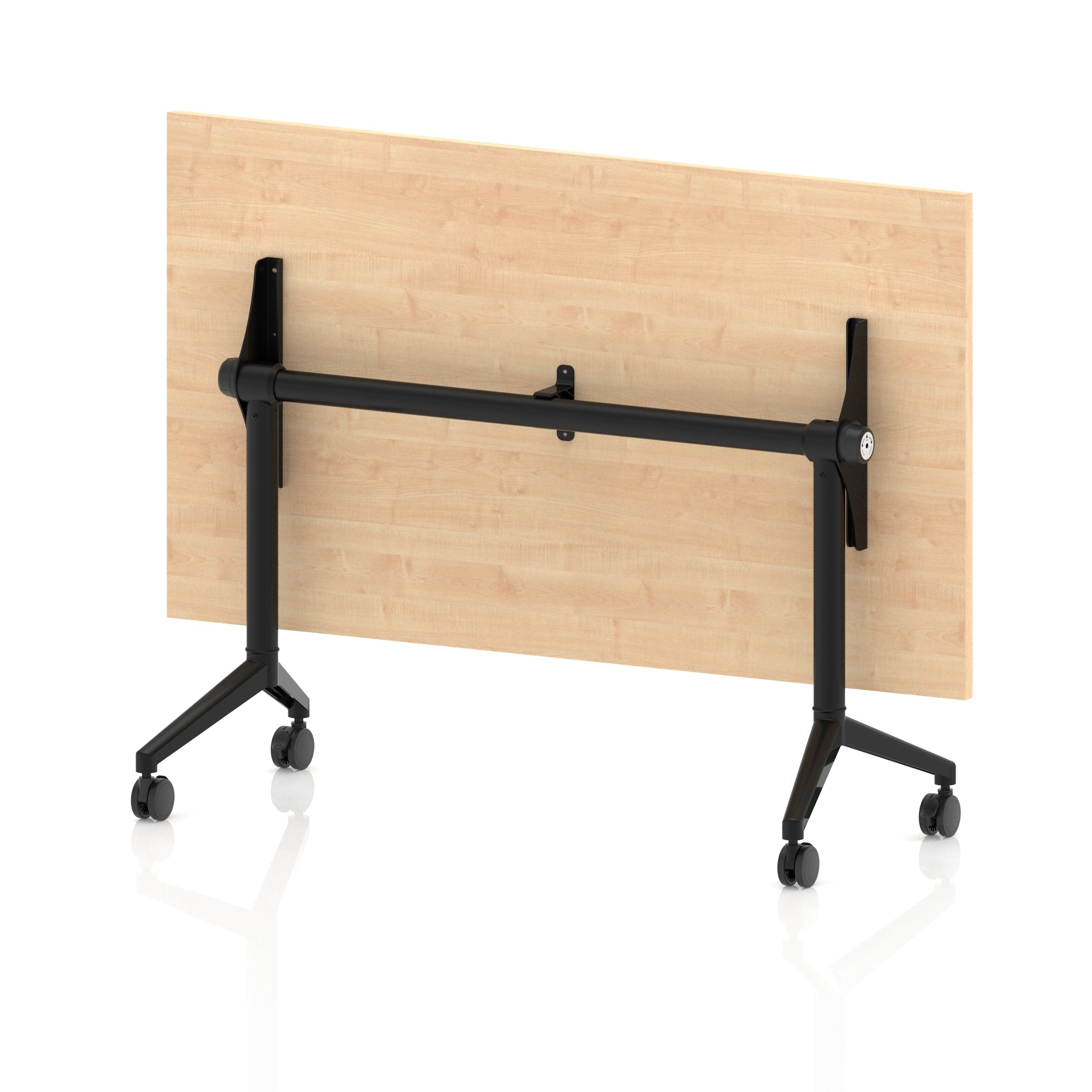 Impulse Plus Flip Top Rectangular Table for Office – 1200-1800mm Width, Multiple Top Colours & Foot Finishes, Durable MFC, Self-Assembly, 5 Year Warranty