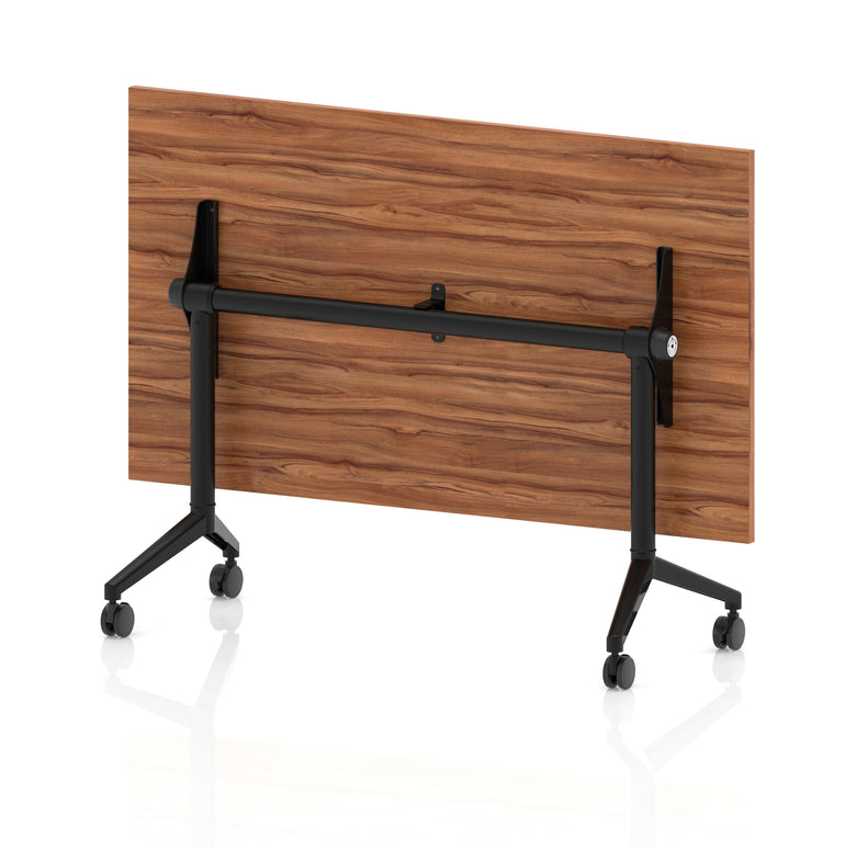 Impulse Plus Flip Top Rectangular Table for Office – 1200-1800mm Width, Multiple Top Colours & Foot Finishes, Durable MFC, Self-Assembly, 5 Year Warranty