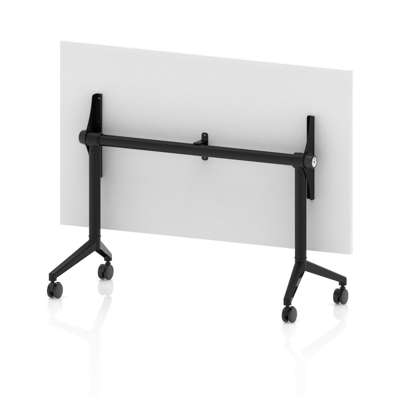 Impulse Plus Flip Top Rectangular Table for Office – 1200-1800mm Width, Multiple Top Colours & Foot Finishes, Durable MFC, Self-Assembly, 5 Year Warranty