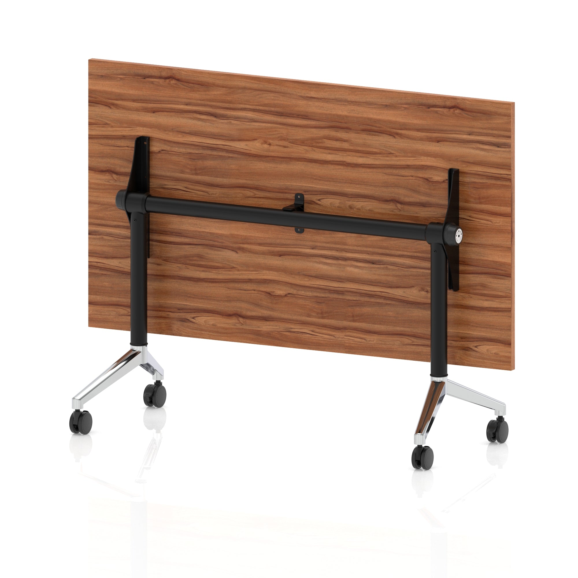 Impulse Plus Flip Top Rectangular Table for Office – 1200-1800mm Width, Multiple Top Colours & Foot Finishes, Durable MFC, Self-Assembly, 5 Year Warranty
