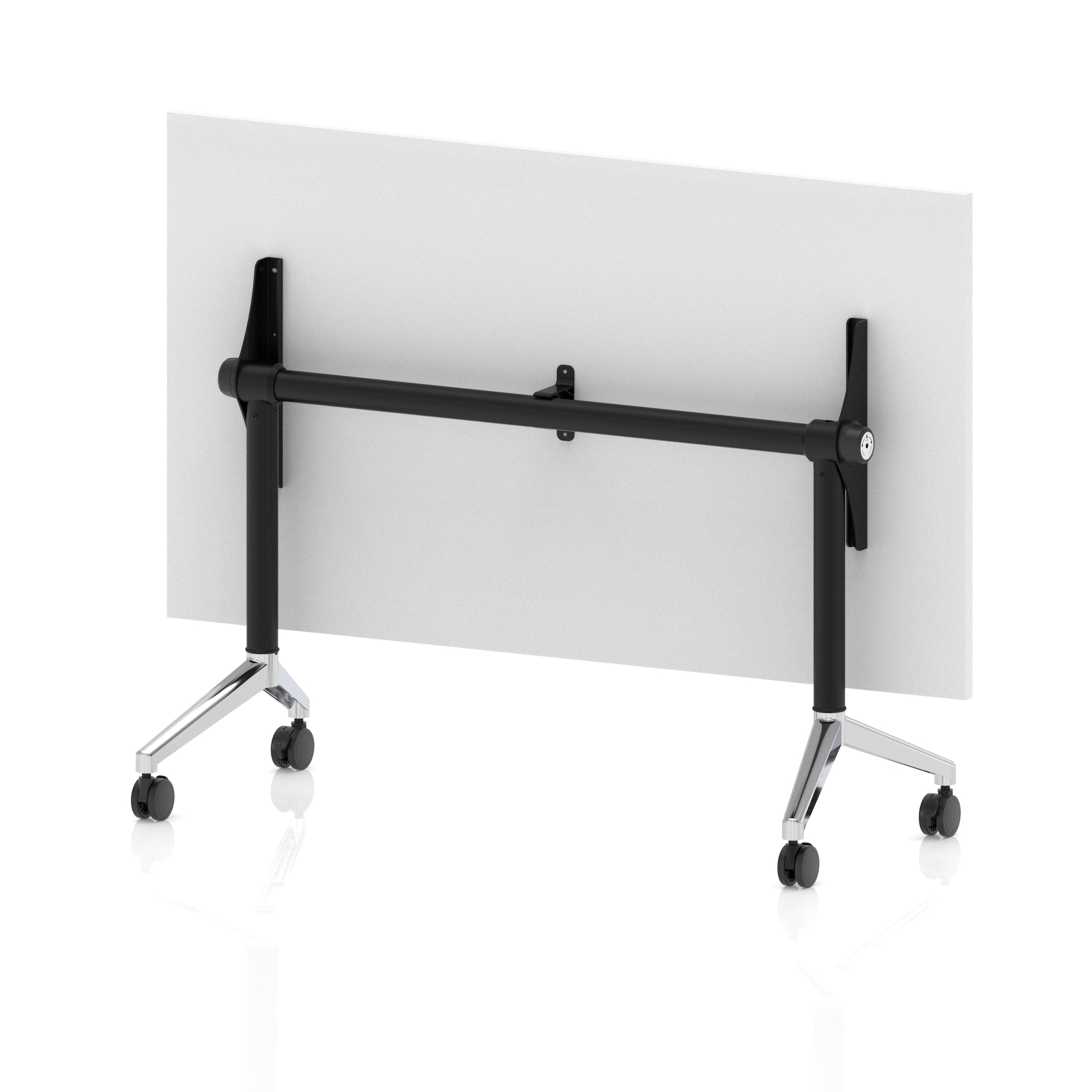 Impulse Plus Flip Top Rectangular Table for Office – 1200-1800mm Width, Multiple Top Colours & Foot Finishes, Durable MFC, Self-Assembly, 5 Year Warranty