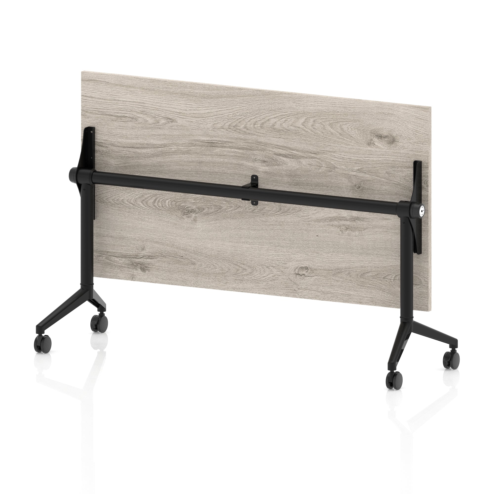 Impulse Plus Flip Top Rectangular Table for Office – 1200-1800mm Width, Multiple Top Colours & Foot Finishes, Durable MFC, Self-Assembly, 5 Year Warranty
