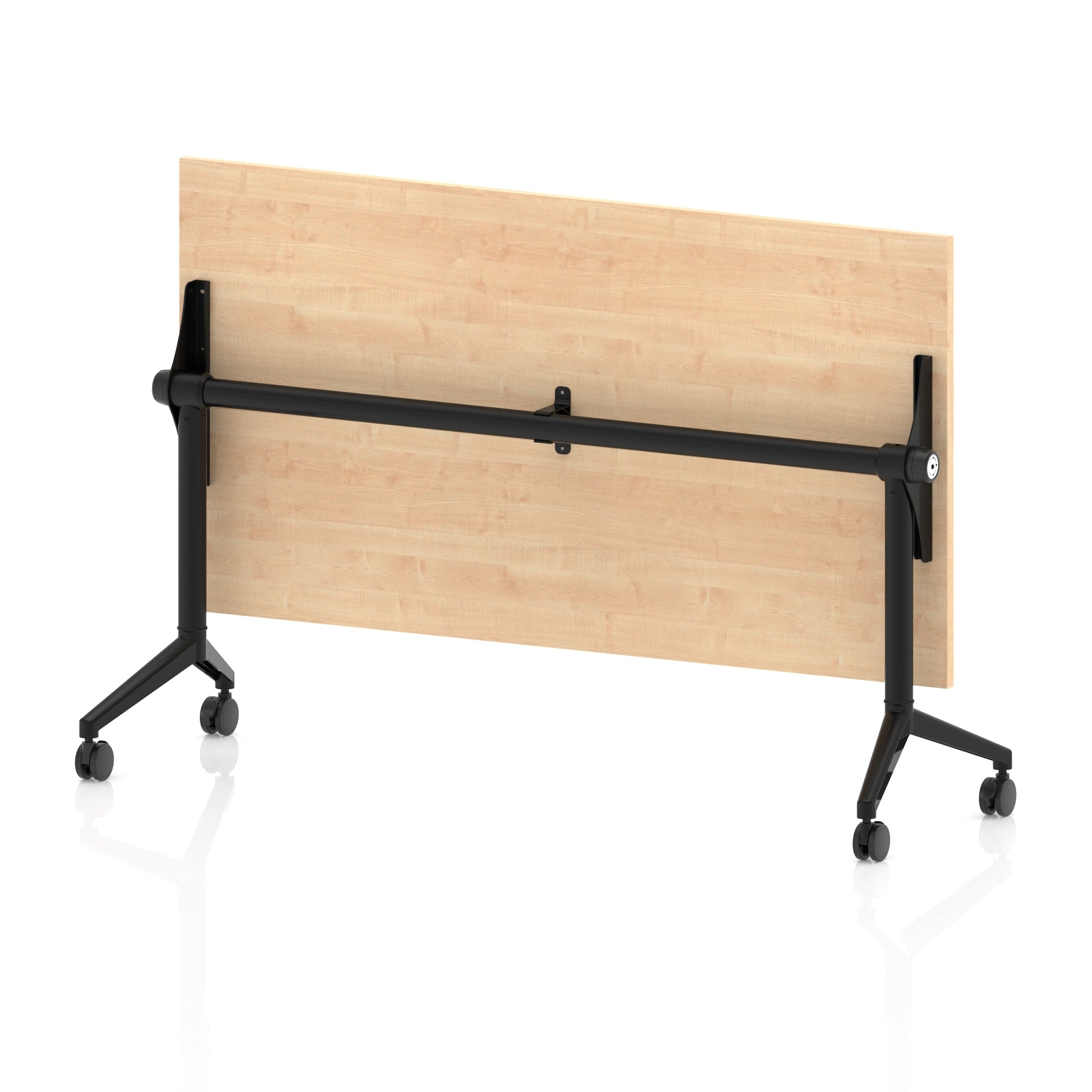 Impulse Plus Flip Top Rectangular Table for Office – 1200-1800mm Width, Multiple Top Colours & Foot Finishes, Durable MFC, Self-Assembly, 5 Year Warranty