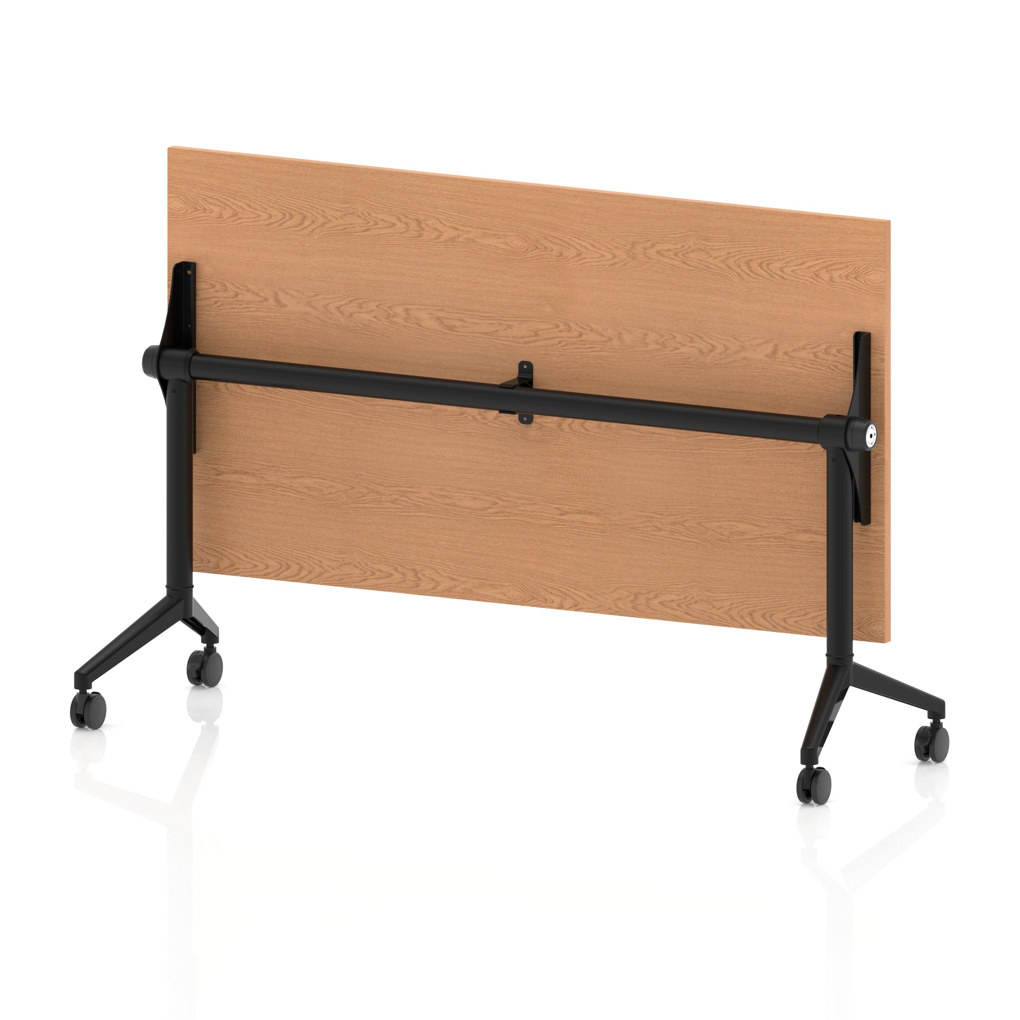 Impulse Plus Flip Top Rectangular Table for Office – 1200-1800mm Width, Multiple Top Colours & Foot Finishes, Durable MFC, Self-Assembly, 5 Year Warranty