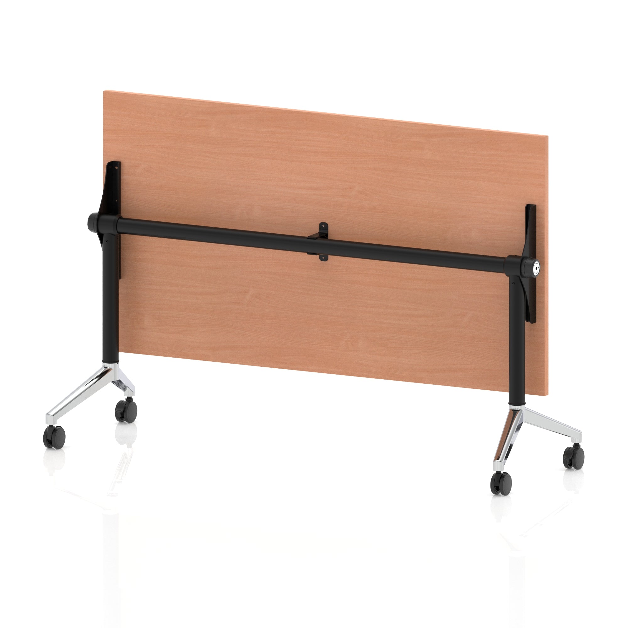 Impulse Plus Flip Top Rectangular Table for Office – 1200-1800mm Width, Multiple Top Colours & Foot Finishes, Durable MFC, Self-Assembly, 5 Year Warranty