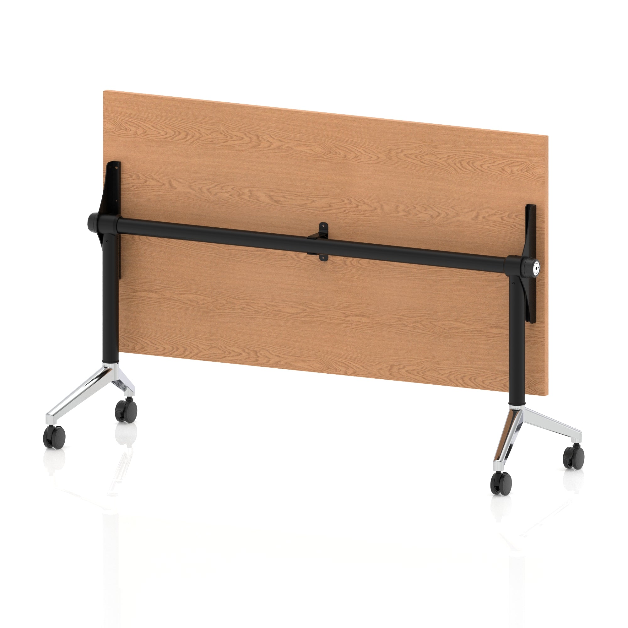 Impulse Plus Flip Top Rectangular Table for Office – 1200-1800mm Width, Multiple Top Colours & Foot Finishes, Durable MFC, Self-Assembly, 5 Year Warranty