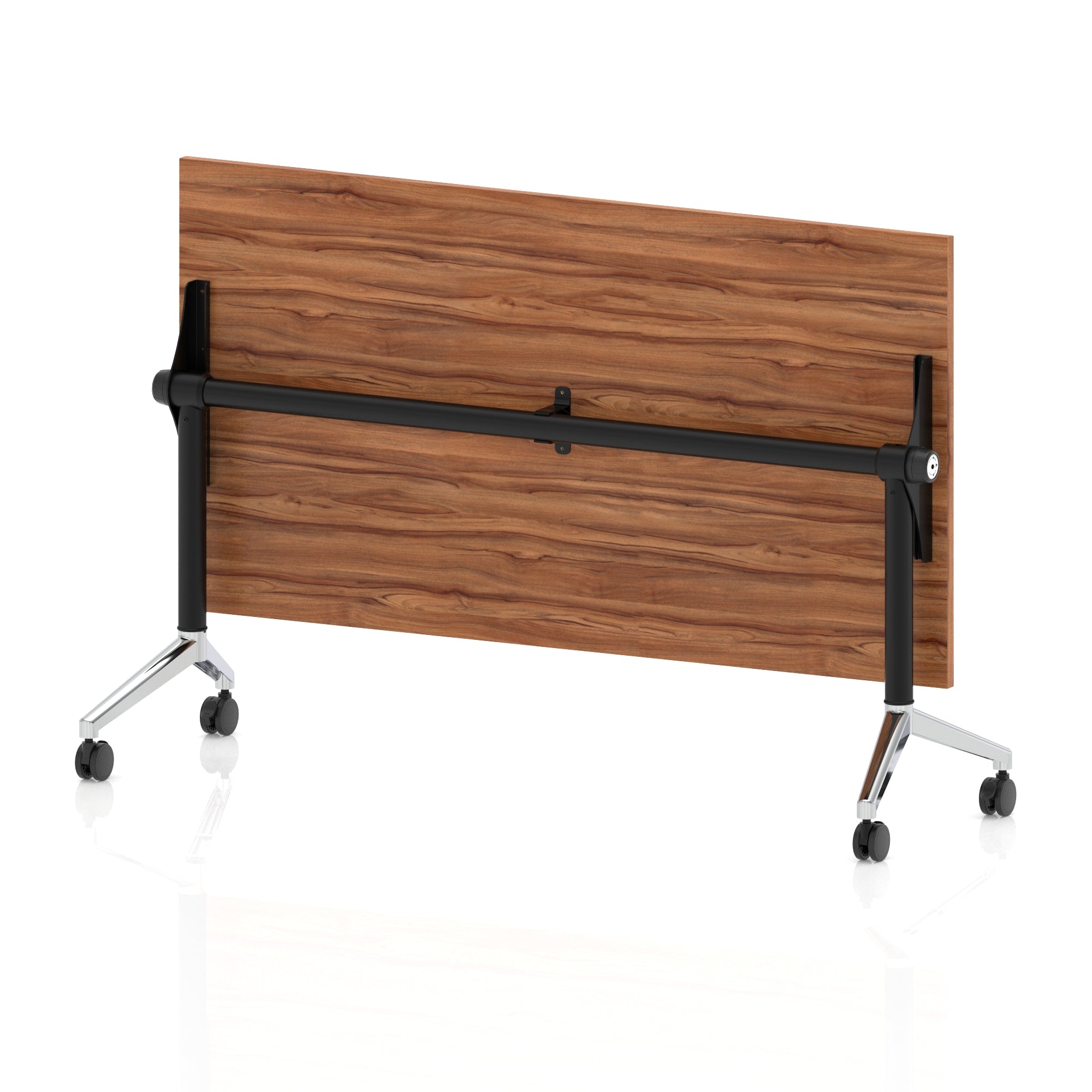 Impulse Plus Flip Top Rectangular Table for Office – 1200-1800mm Width, Multiple Top Colours & Foot Finishes, Durable MFC, Self-Assembly, 5 Year Warranty