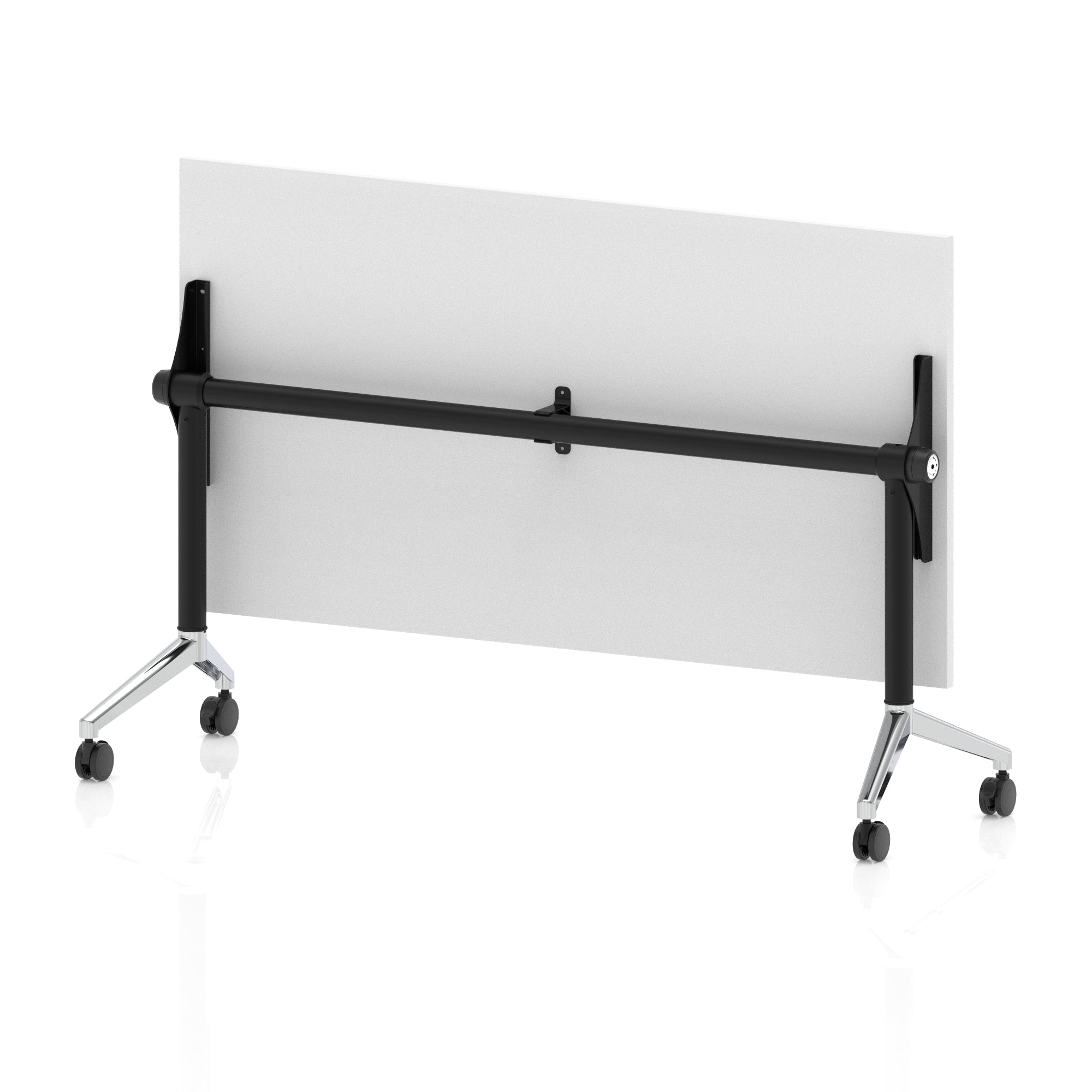 Impulse Plus Flip Top Rectangular Table for Office – 1200-1800mm Width, Multiple Top Colours & Foot Finishes, Durable MFC, Self-Assembly, 5 Year Warranty