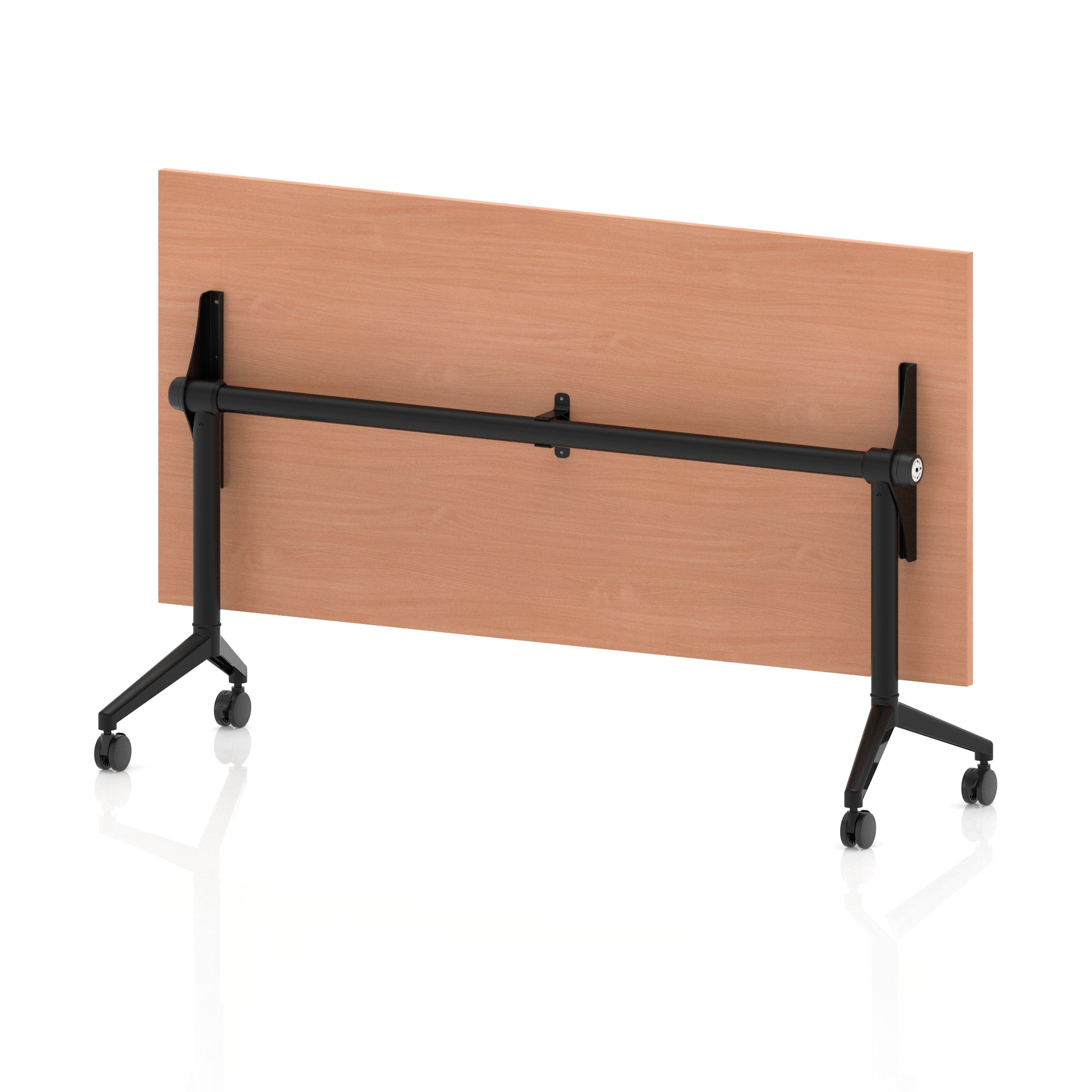Impulse Plus Flip Top Rectangular Table for Office – 1200-1800mm Width, Multiple Top Colours & Foot Finishes, Durable MFC, Self-Assembly, 5 Year Warranty
