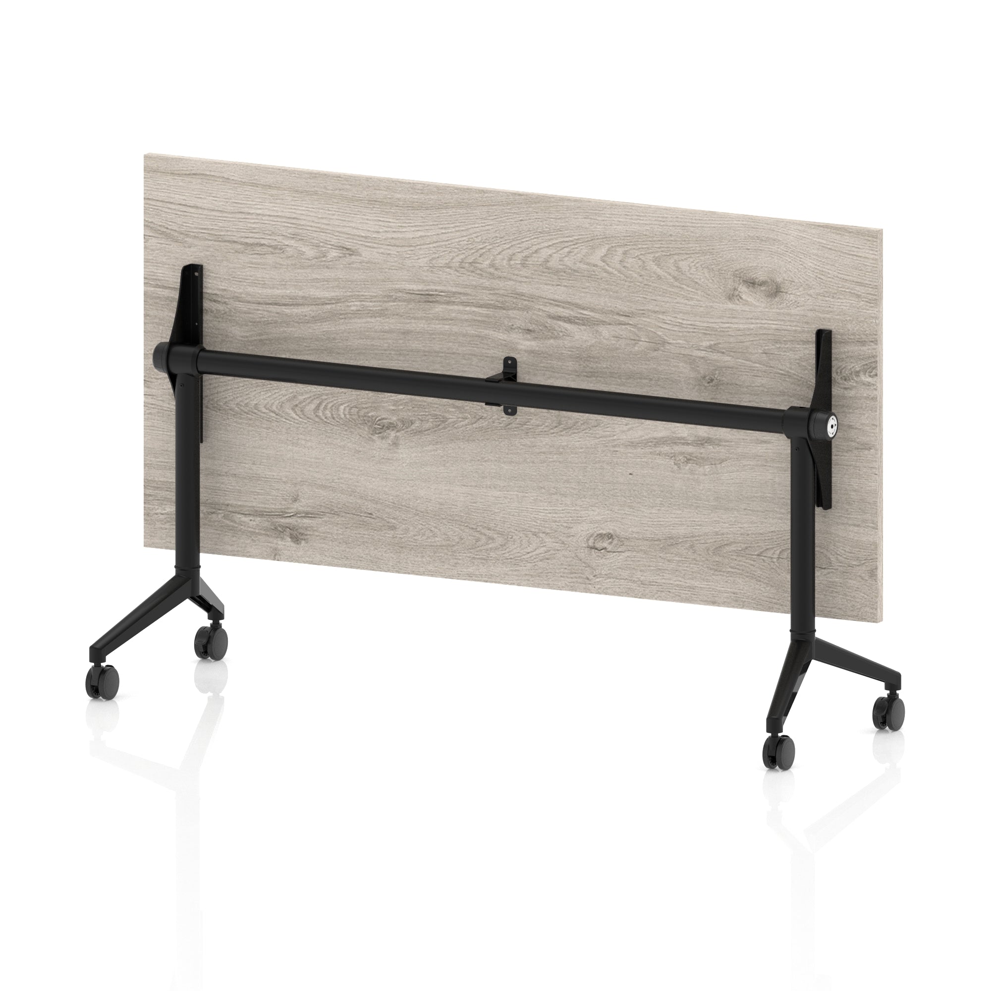 Impulse Plus Flip Top Rectangular Table for Office – 1200-1800mm Width, Multiple Top Colours & Foot Finishes, Durable MFC, Self-Assembly, 5 Year Warranty