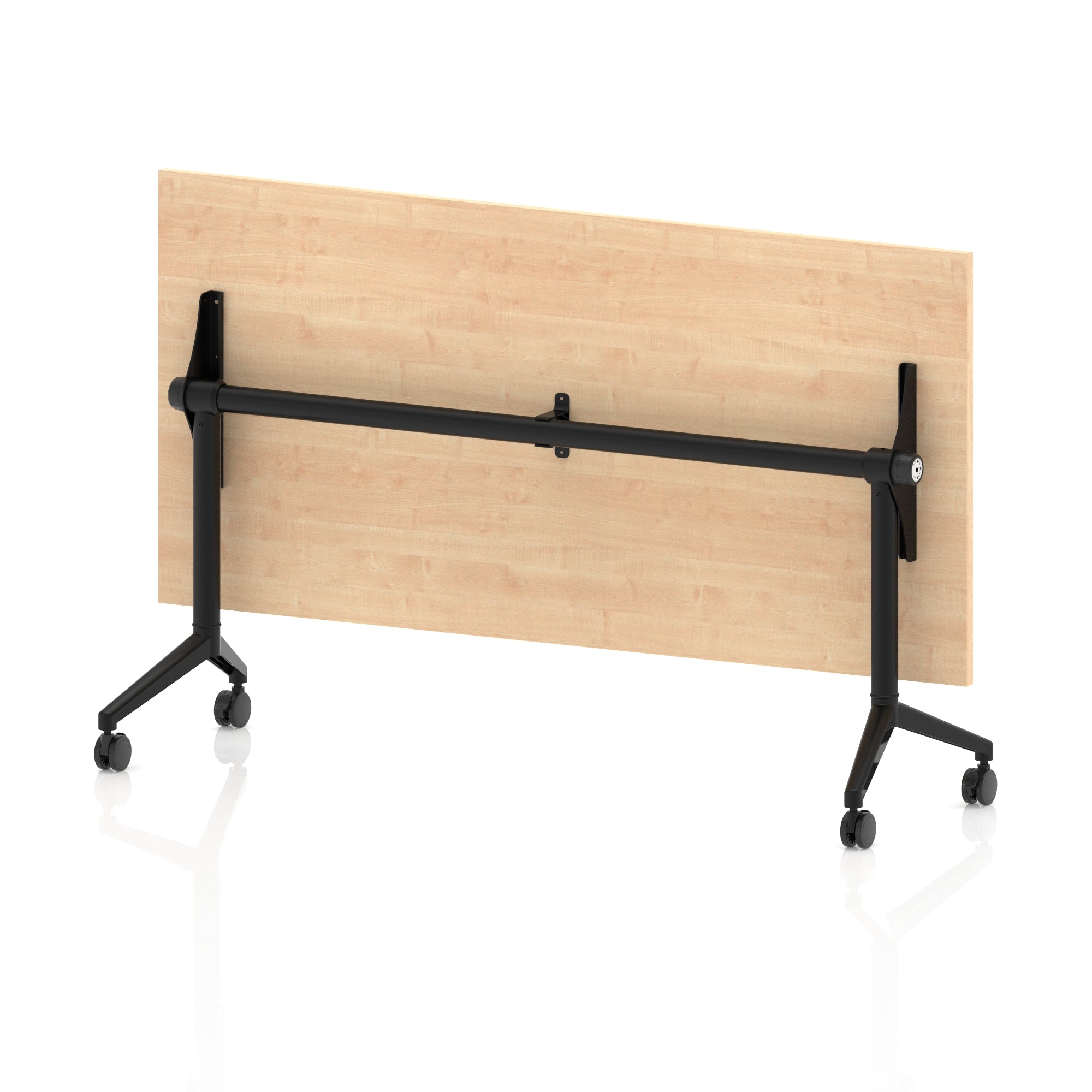 Impulse Plus Flip Top Rectangular Table for Office – 1200-1800mm Width, Multiple Top Colours & Foot Finishes, Durable MFC, Self-Assembly, 5 Year Warranty