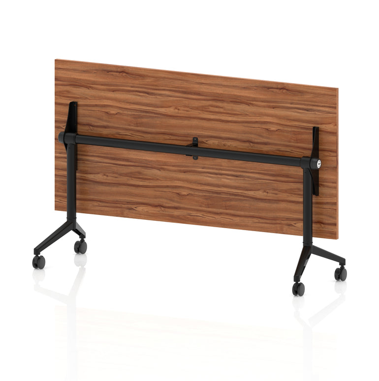 Impulse Plus Flip Top Rectangular Table for Office – 1200-1800mm Width, Multiple Top Colours & Foot Finishes, Durable MFC, Self-Assembly, 5 Year Warranty