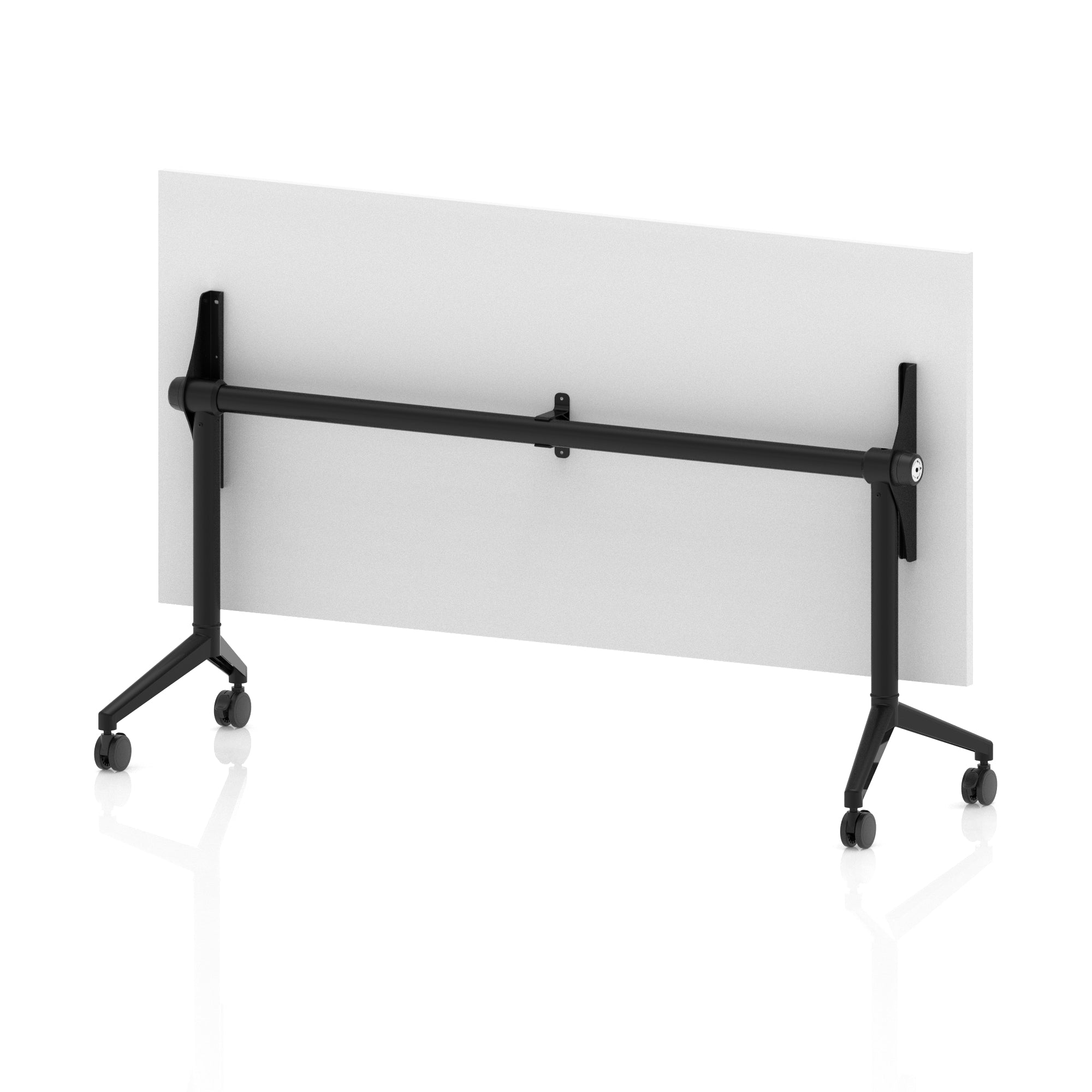 Impulse Plus Flip Top Rectangular Table for Office – 1200-1800mm Width, Multiple Top Colours & Foot Finishes, Durable MFC, Self-Assembly, 5 Year Warranty