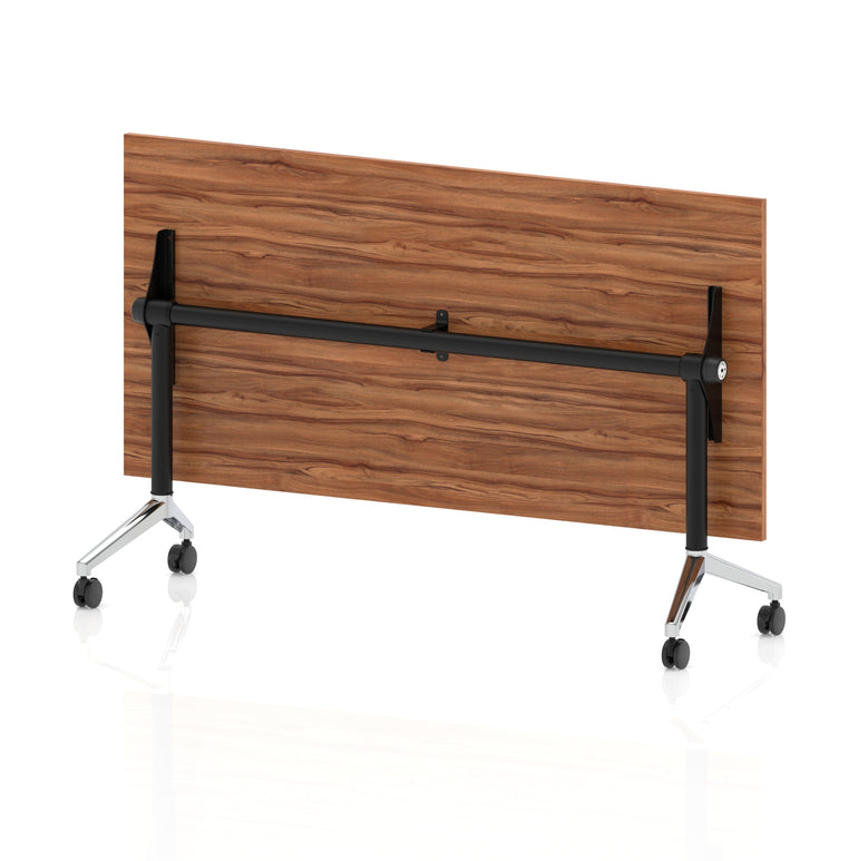 Impulse Plus Flip Top Rectangular Table for Office – 1200-1800mm Width, Multiple Top Colours & Foot Finishes, Durable MFC, Self-Assembly, 5 Year Warranty