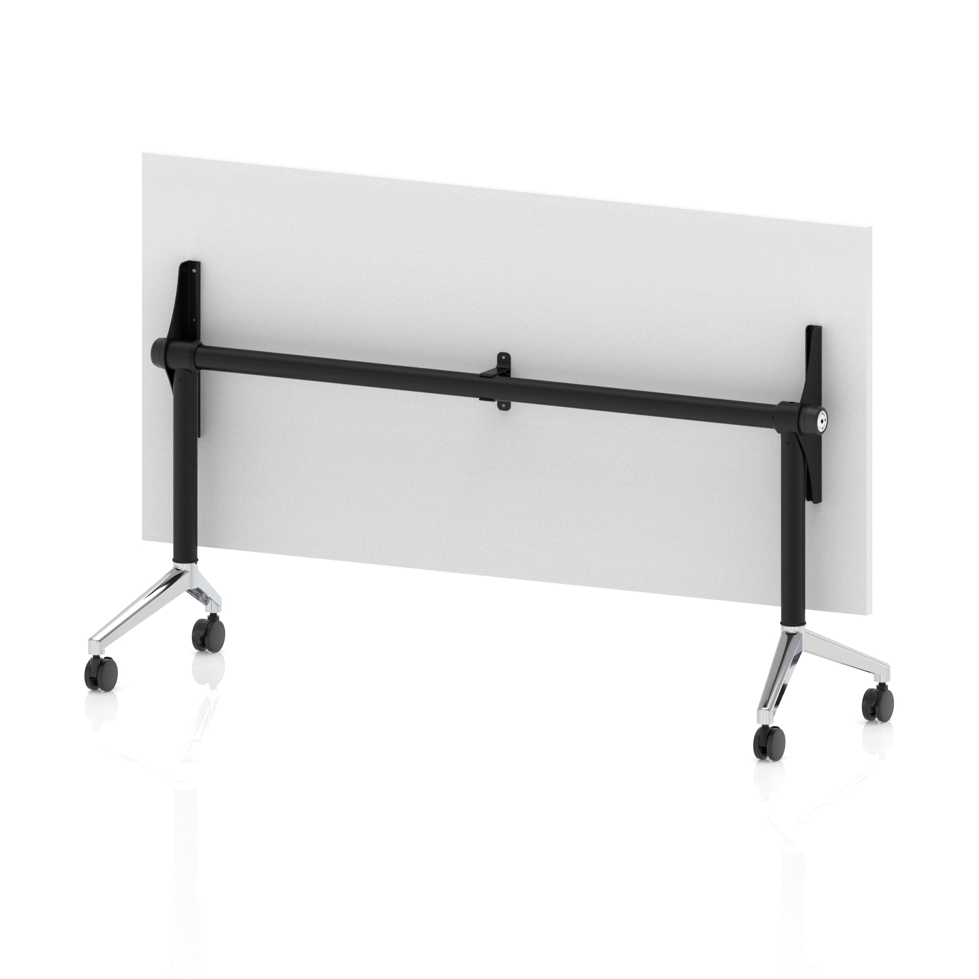 Impulse Plus Flip Top Rectangular Table for Office – 1200-1800mm Width, Multiple Top Colours & Foot Finishes, Durable MFC, Self-Assembly, 5 Year Warranty
