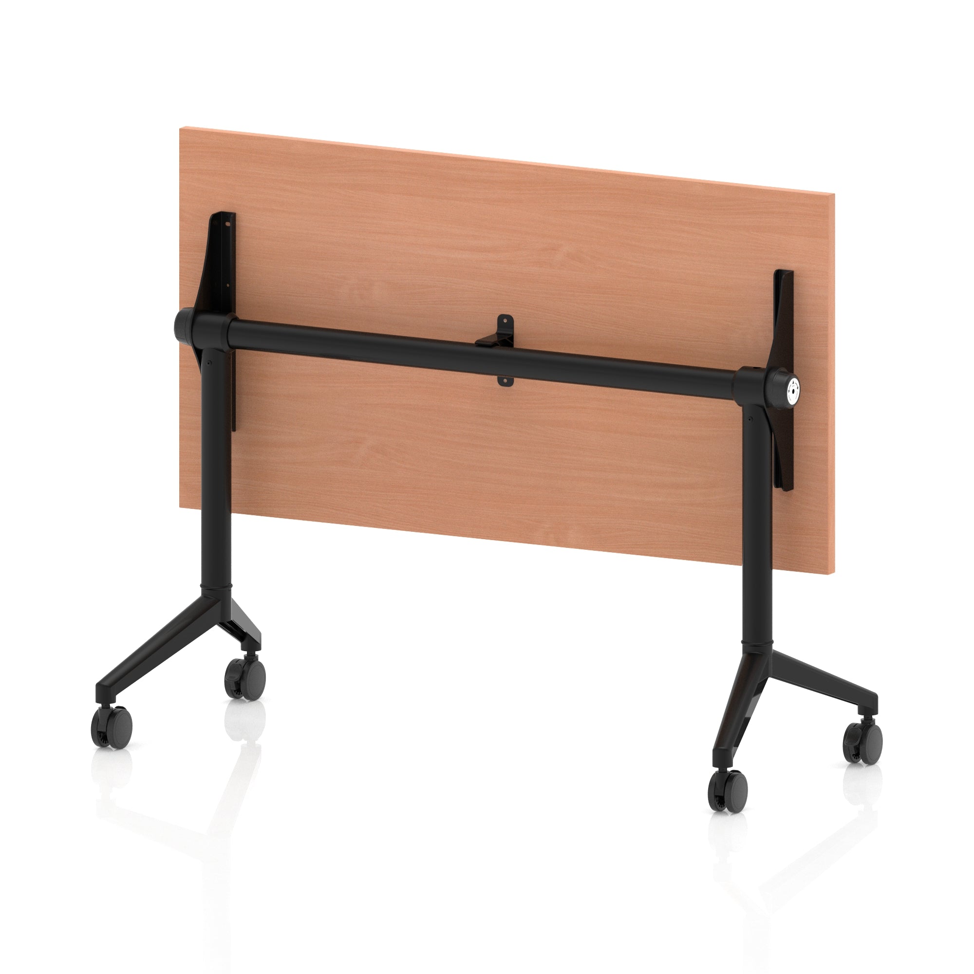 Impulse Plus Slimline Flip Top Rectangular Table, 1200mm Wide, Multiple Finishes, Black or Chrome Frame, MFC, Self-Assembly, 5 Year Warranty – Office Desk/Table